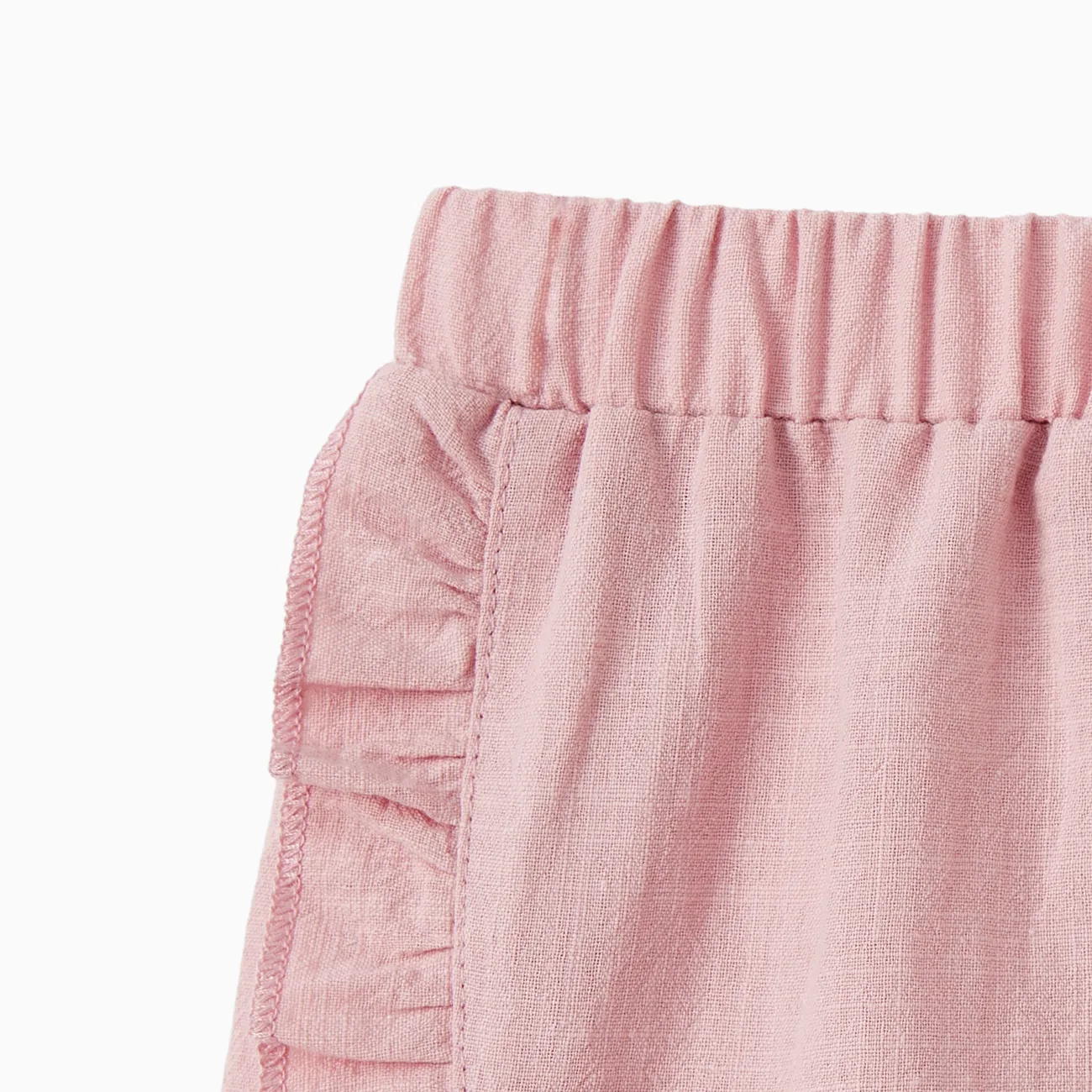 Bebé Chica Volantes Informal Pantalones cortos Rosa claro big image 1