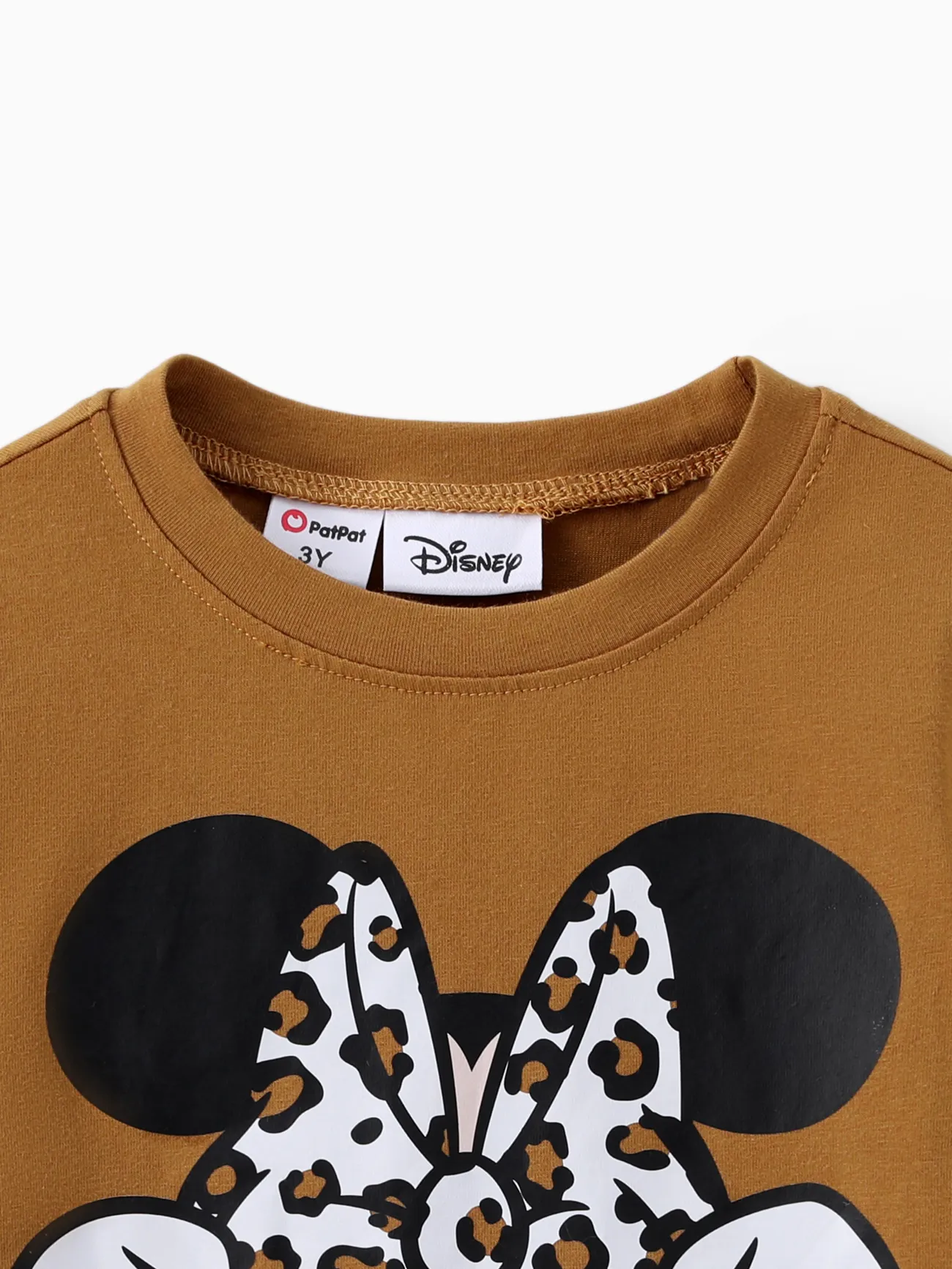 Disney Mickey and Friends 2 pièces Enfant en bas âge Fille Enfantin ensembles de t-shirts Marron big image 1