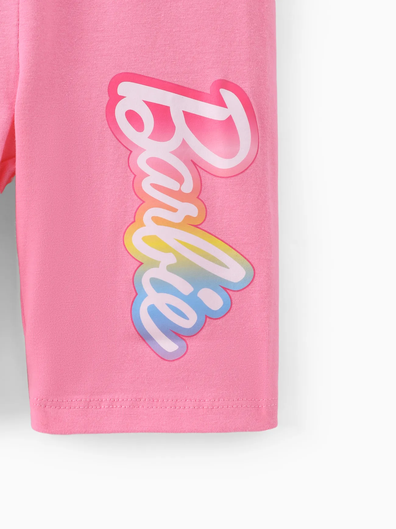 Barbie 2pcs Sporty Sets for Toddler/Kid Girls with Letter Pattern
 Pink big image 1