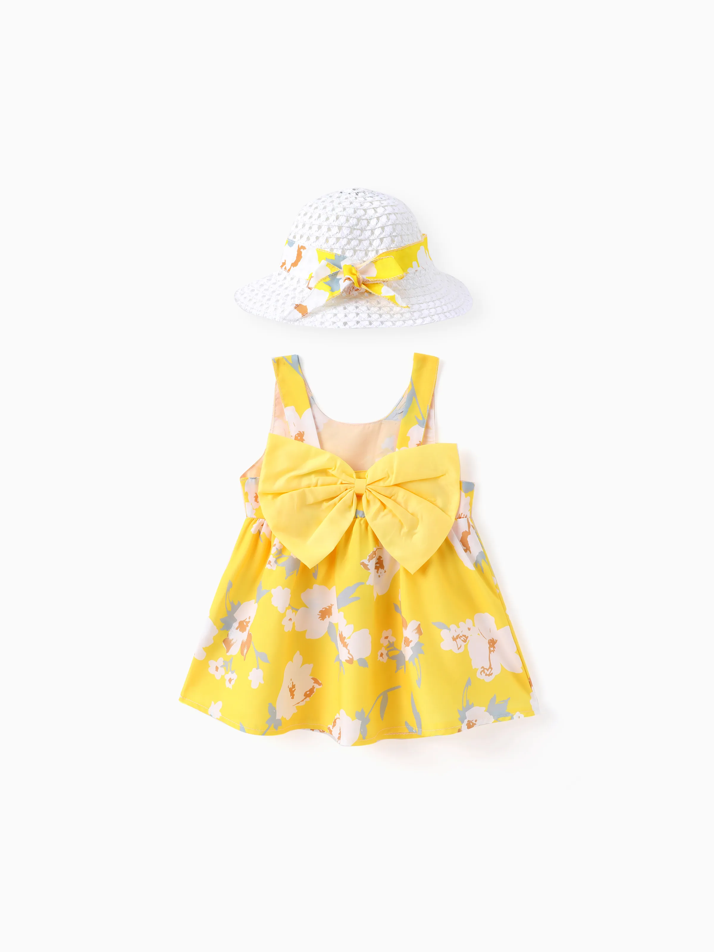 

2pcs Baby Girl Little Daisy Bowknot Dress Set