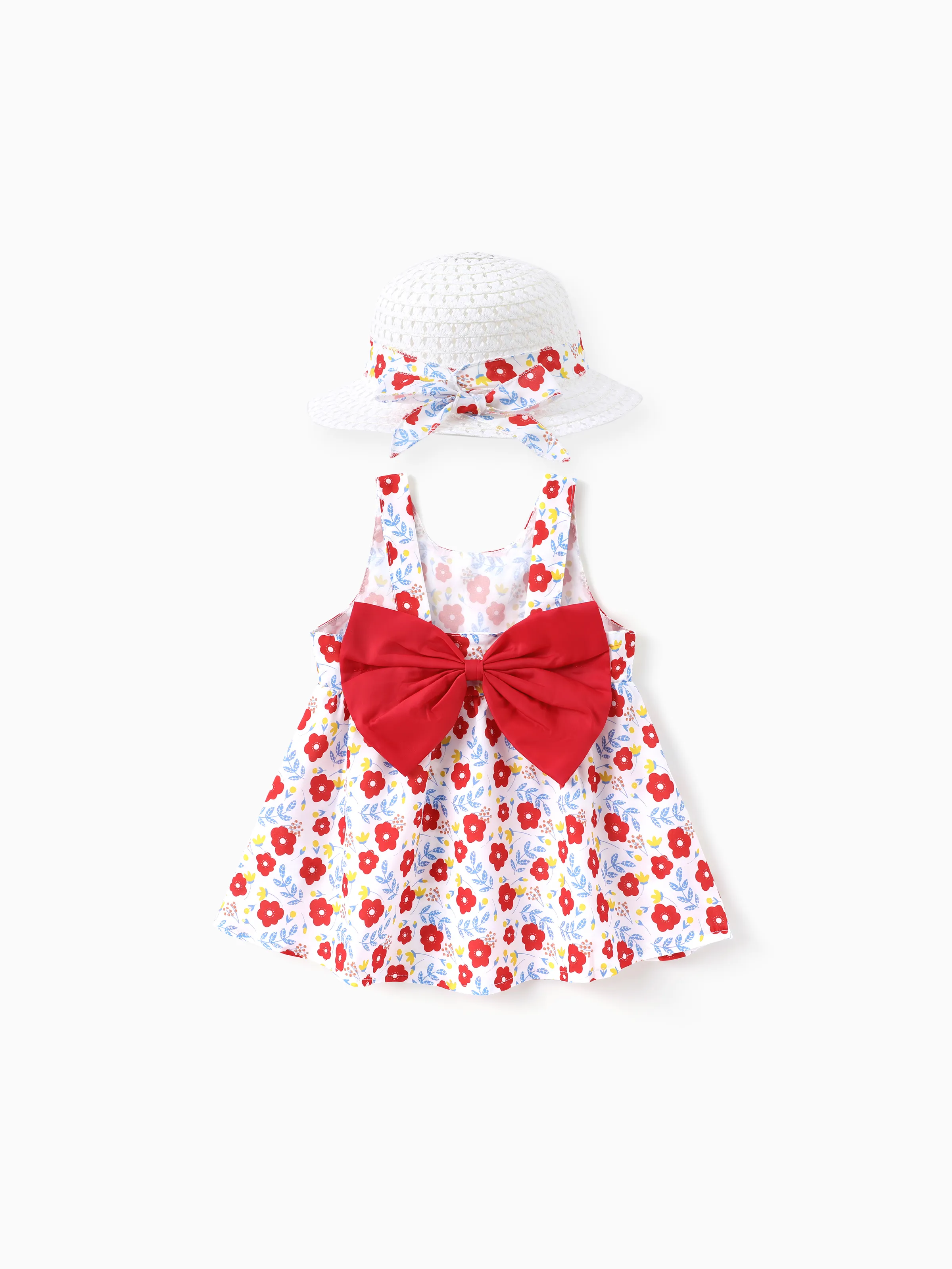 

2pcs Baby Girl Little Daisy Bowknot Dress Set