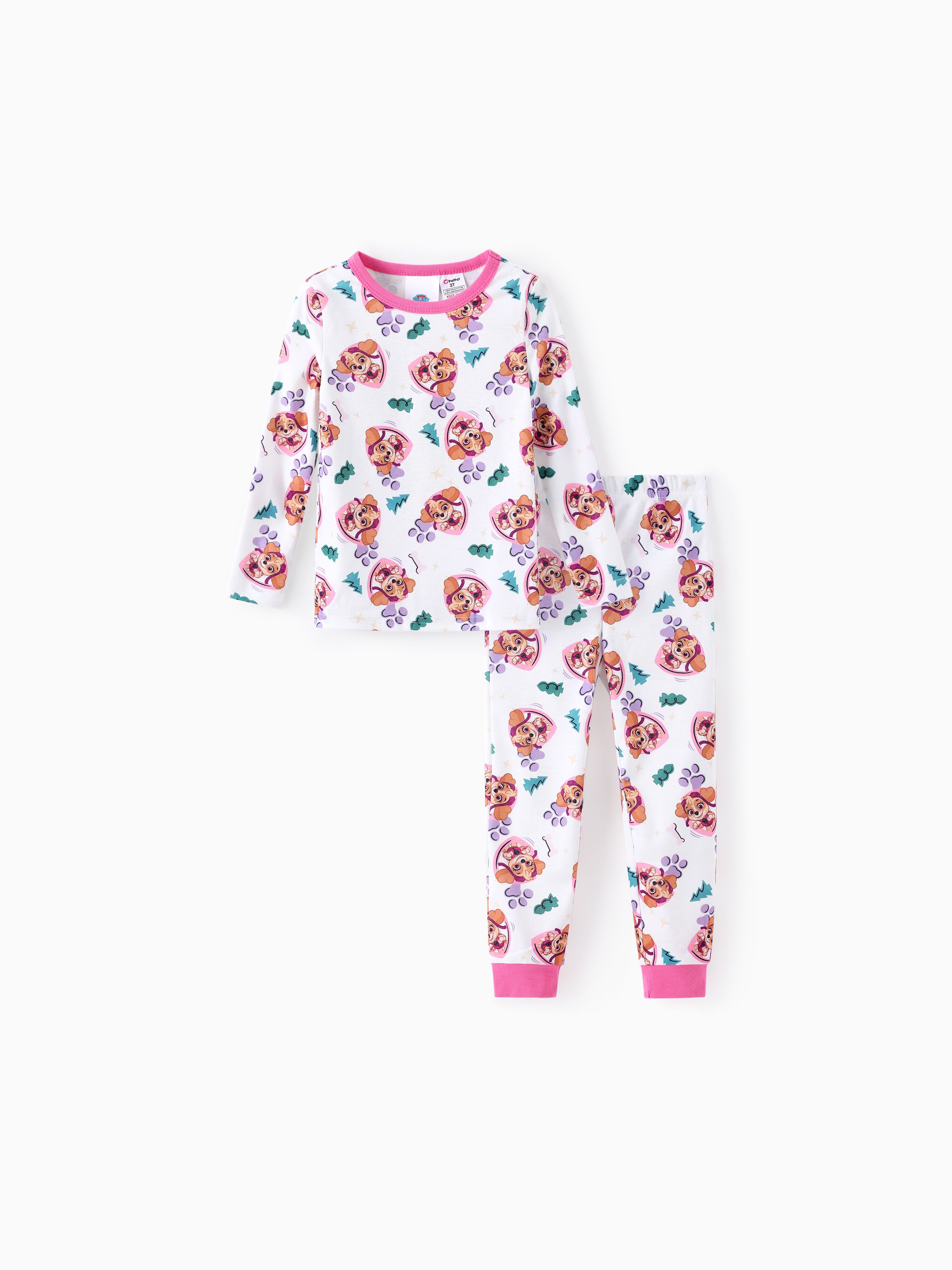 

Paw Patrol Toddler Unisex 2pcs Character Fun Allover Printed Skinny Pajamas Set
