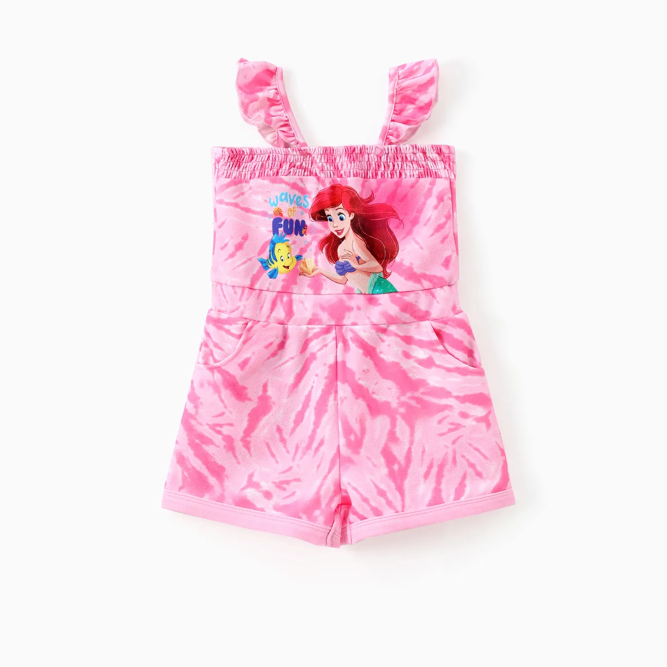 Disney Princess Kleinkinder Mädchen Faltenbesatz Avantgardistisch Baby-Overalls rosa big image 1
