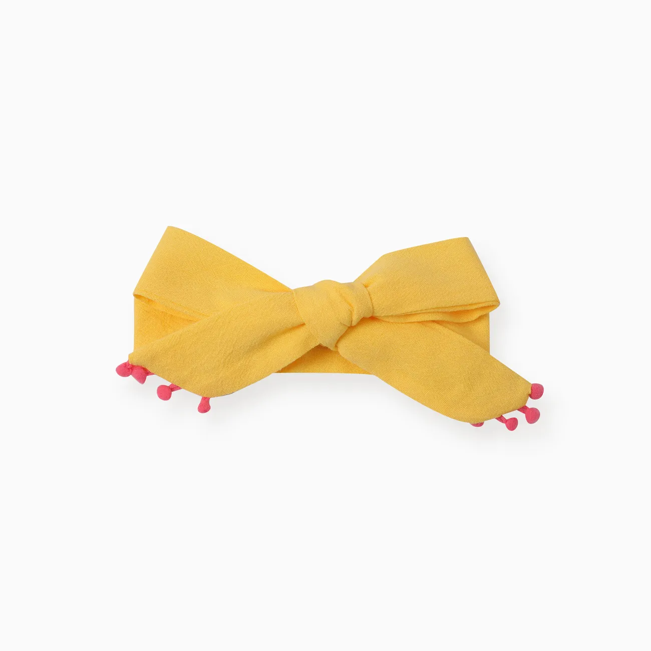 Baby Girl 2pcs Geometric Pattern Flutter Sleeve Jumpsuit and Headband Set Yellow big image 1