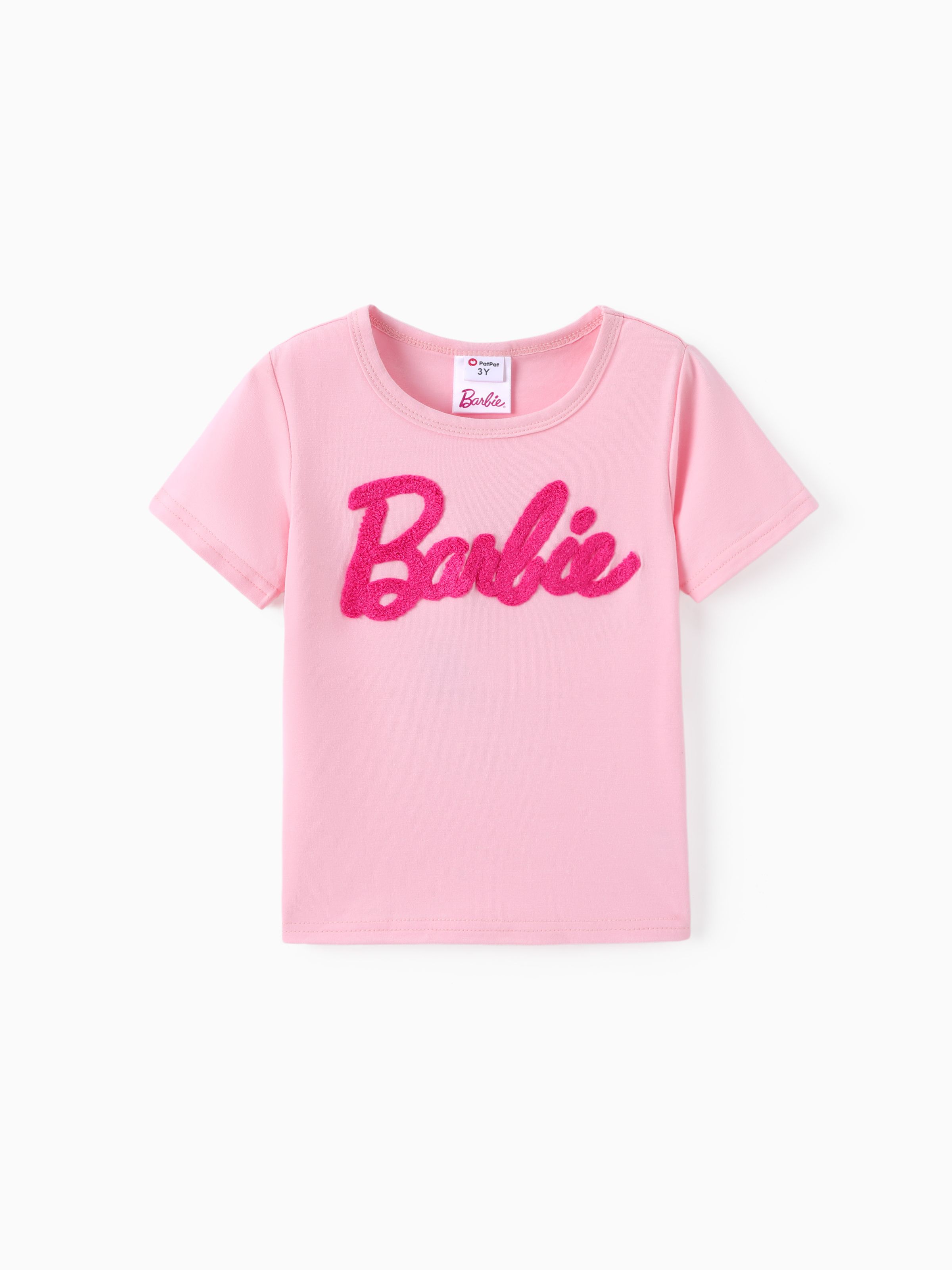 

Barbie Toddler/Kid Girl Letter Embroidered Short-sleeve Cotton Tee