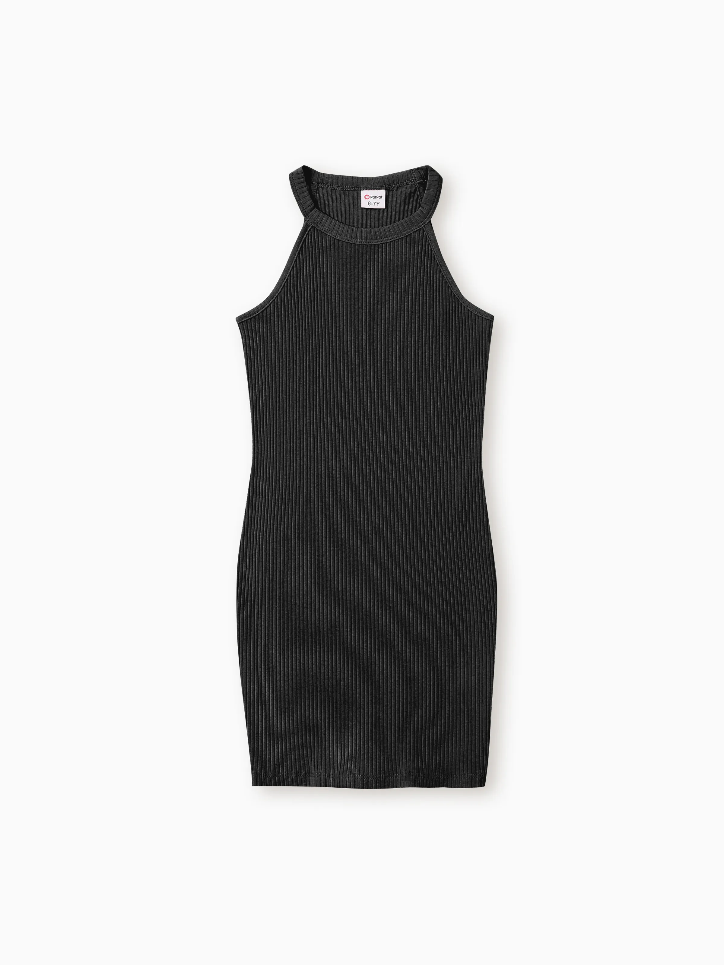 

Kid Girl Basic Solid Sleeveless Dress