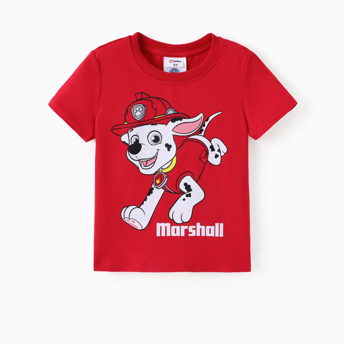 Patrulha Canina Criança Unissexo Infantil Cão Manga curta T-shirts vermelho 2 big image 1