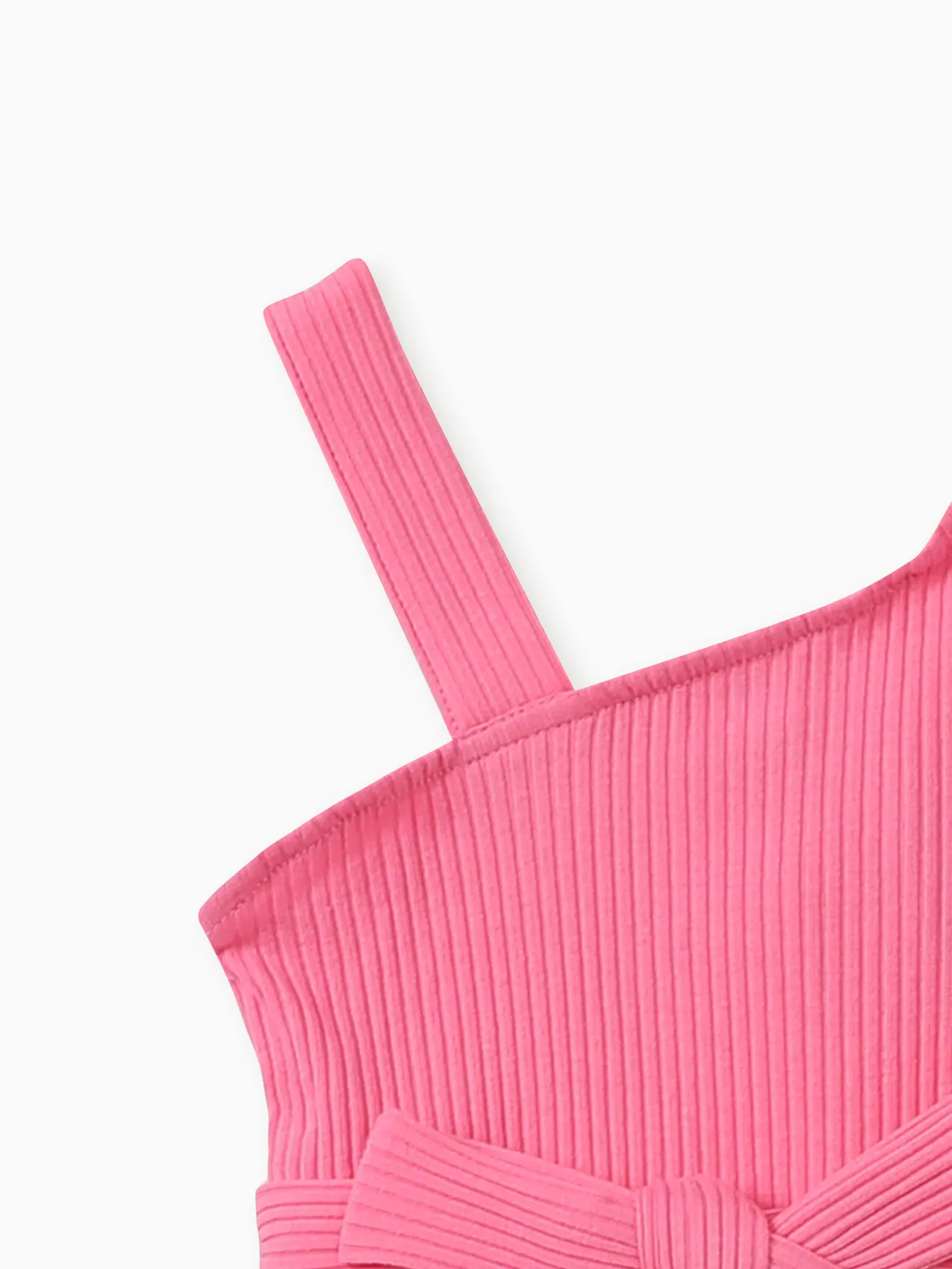 4 Stück Kleinkinder Mädchen Abgeschrägte Schulter Süß Baby-Overalls rosa big image 1