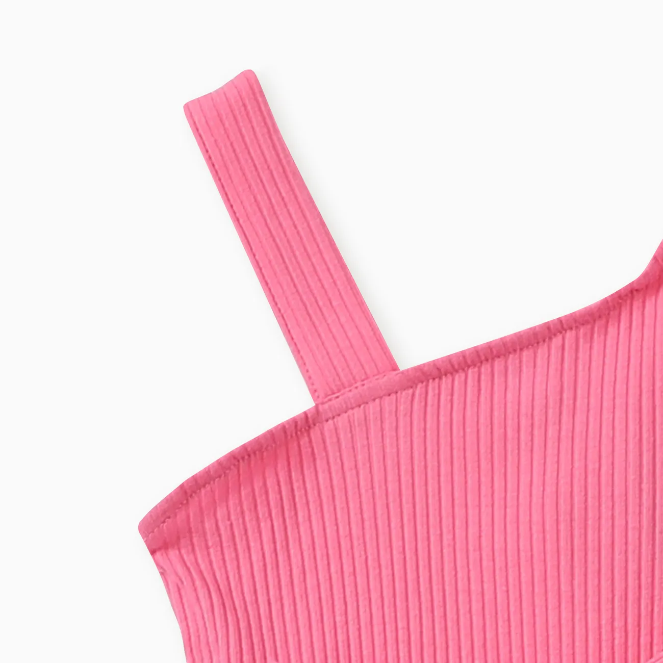4 Stück Kleinkinder Mädchen Abgeschrägte Schulter Süß Baby-Overalls rosa big image 1