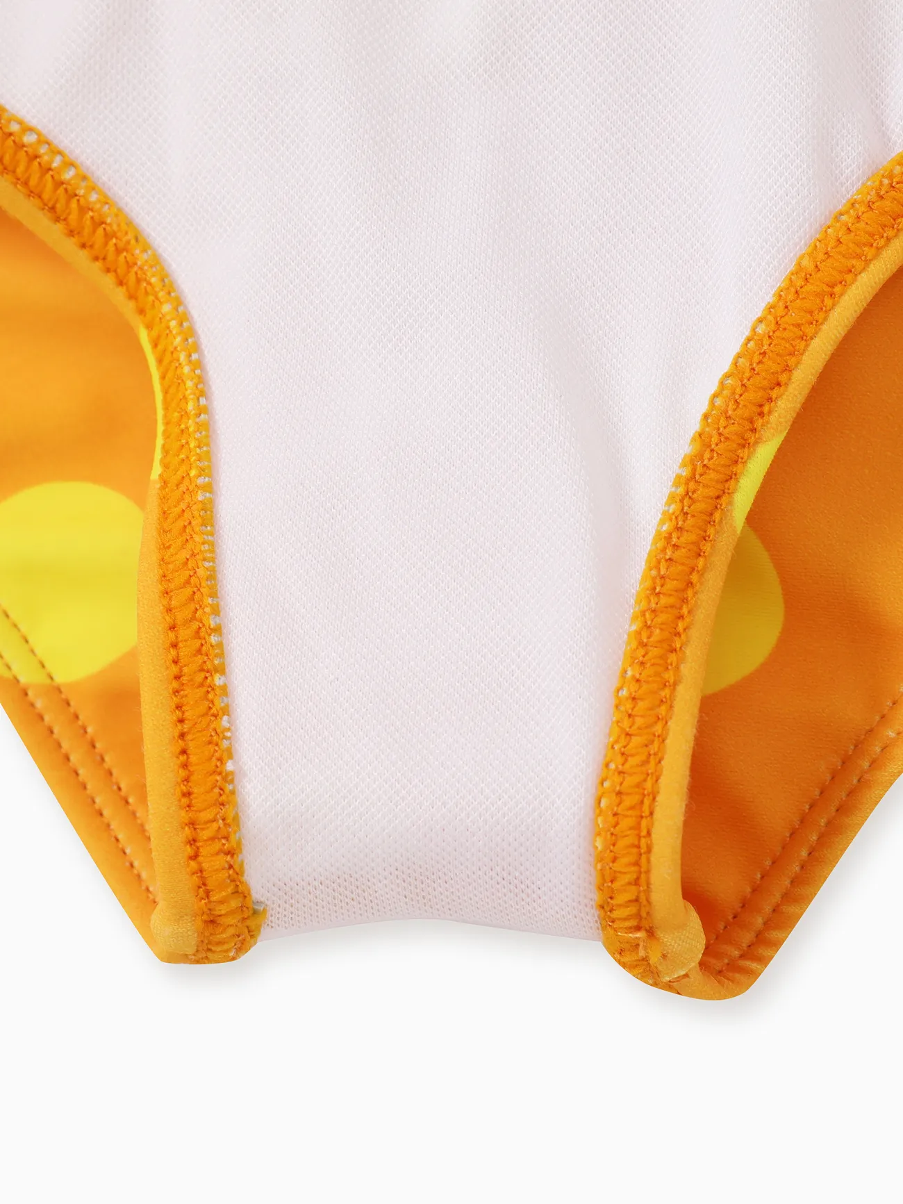 Bebé Chica Volantes Conejo Infantil Camiseta sin mangas Trajes de baño Amarillo big image 1