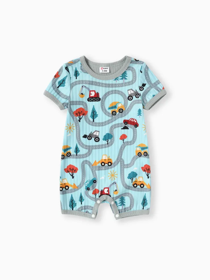 Pagliaccetto Baby Boy Vehicle Print