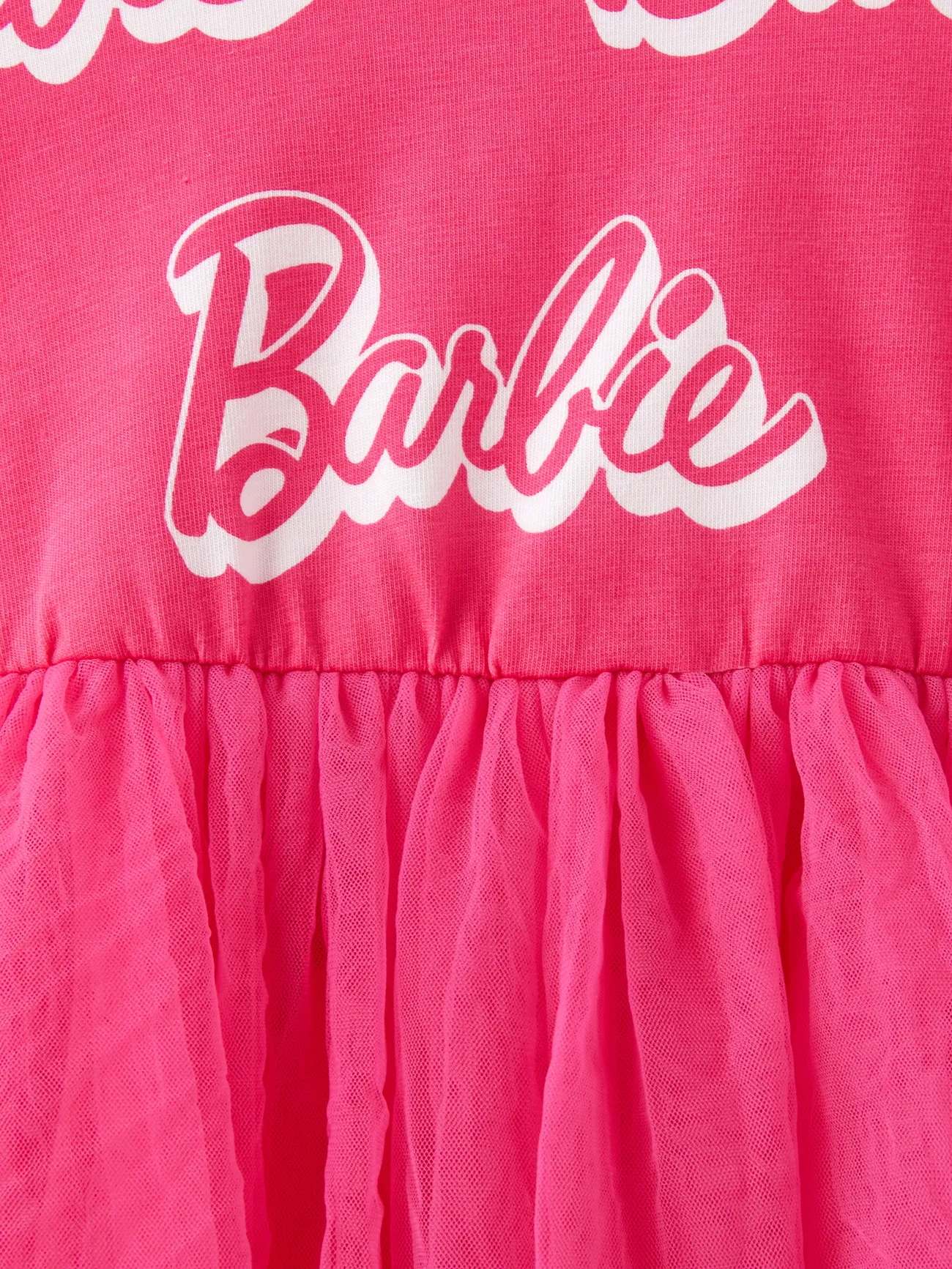Barbie Pascua Bebé Costura de tela Dulce Manga larga Vestido Roseo big image 1