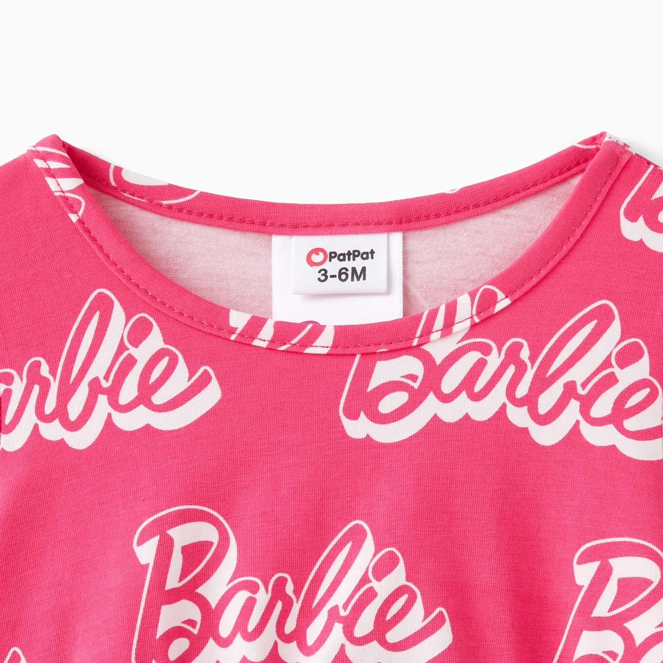 Barbie Pâques Bébé Couture de tissus Doux Manches longues Robe roseo big image 1