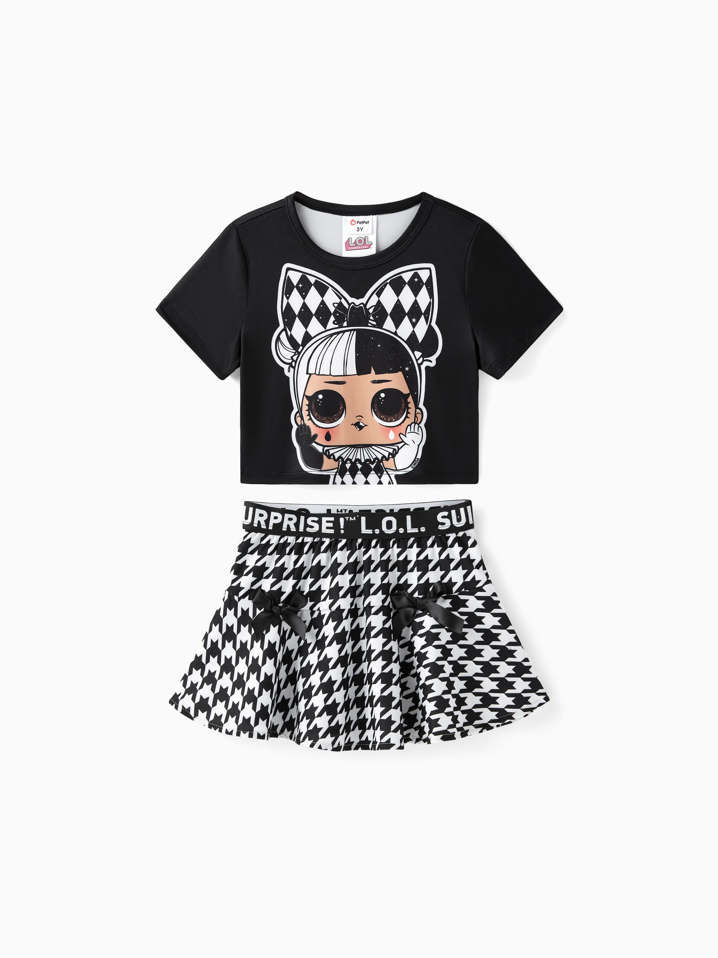 

L.O.L. SURPRISE! Toddler Girl/Kid Girl Graphic Print Short-sleeve Tee and Skirt