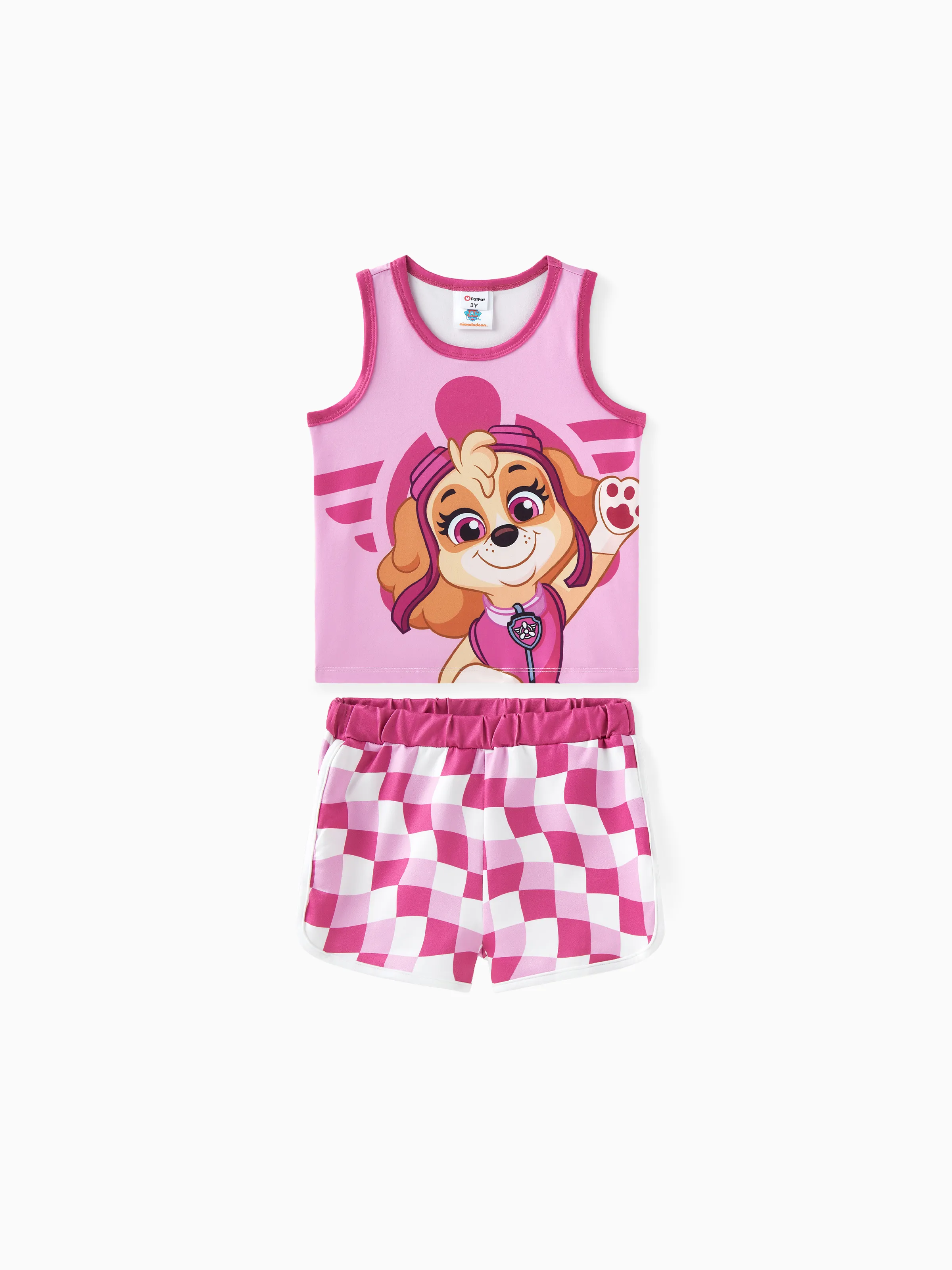 PAW Patrol 2-teiliges Kleinkind Jungen/Mädchen Sportlicher Charakter Karo-Set
