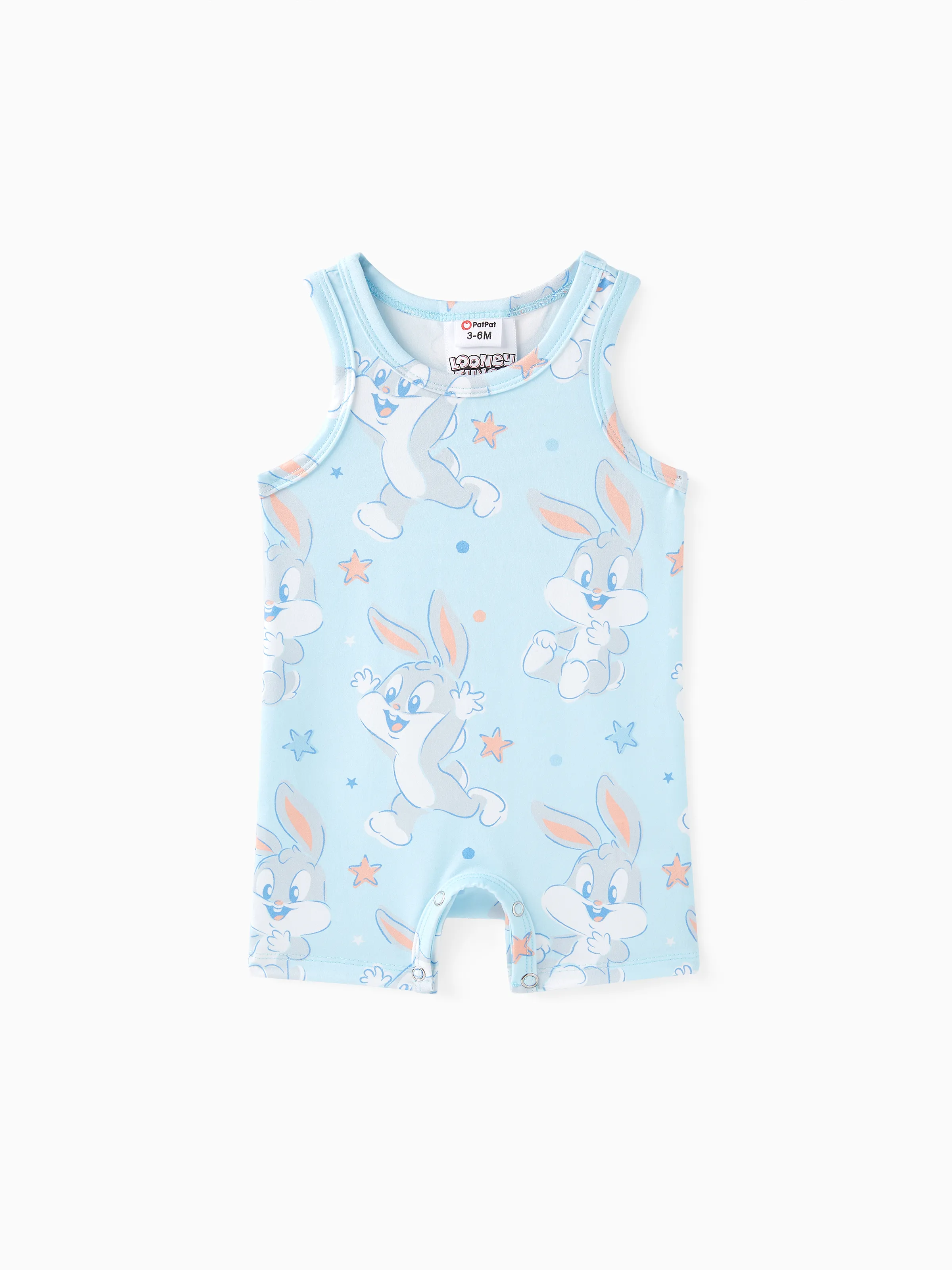 

Looney Tunes Baby Boy/Girl Star print Sleeveless Romper