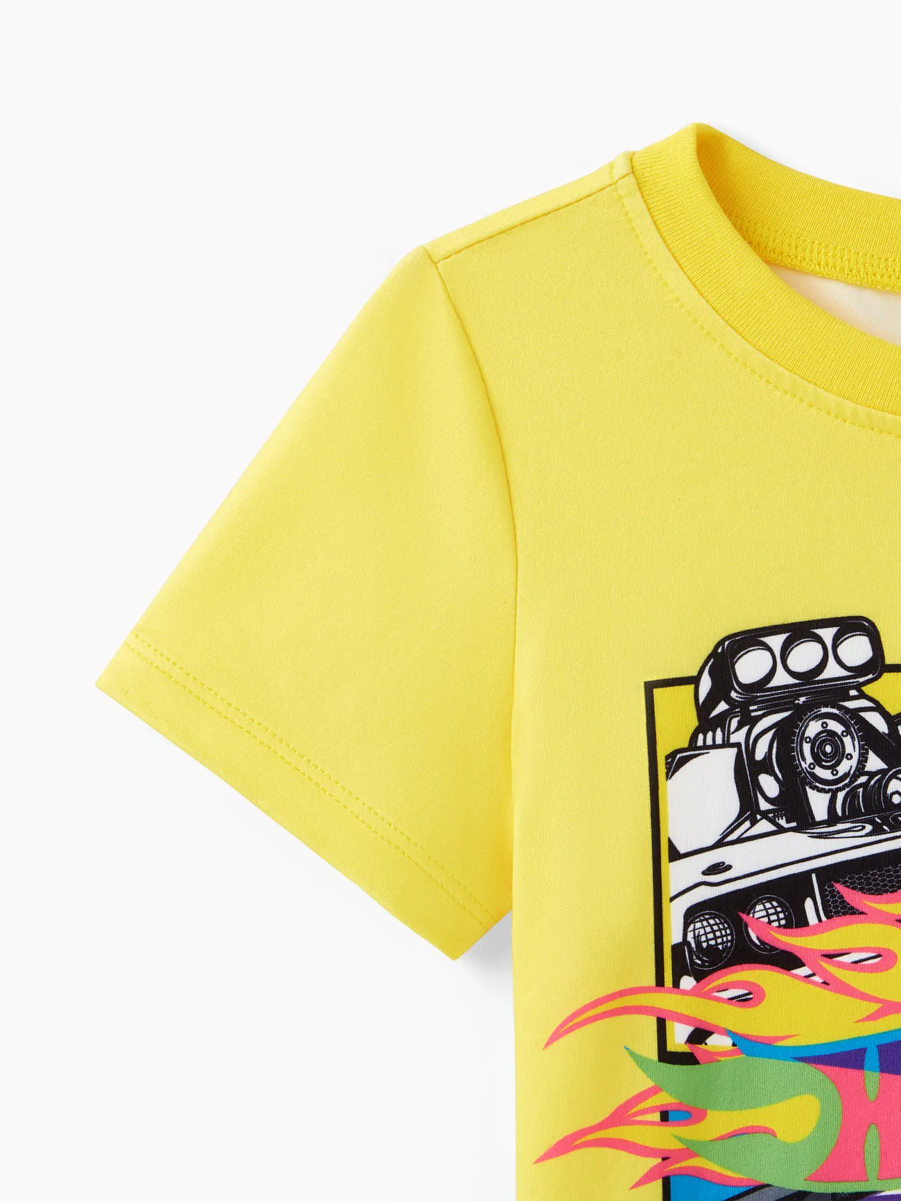 Hot Wheels 1pc Toddler Boys Vehicle Print T-Shirt
 Yellow big image 1