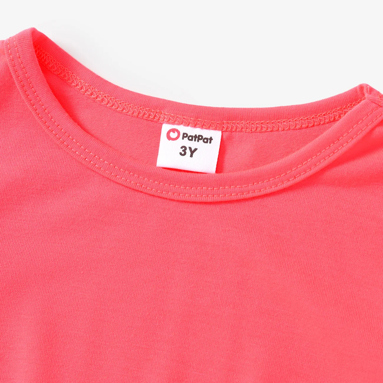2 pièces Enfant en bas âge Fille Tresse Sportif ensembles de t-shirts Rose big image 1
