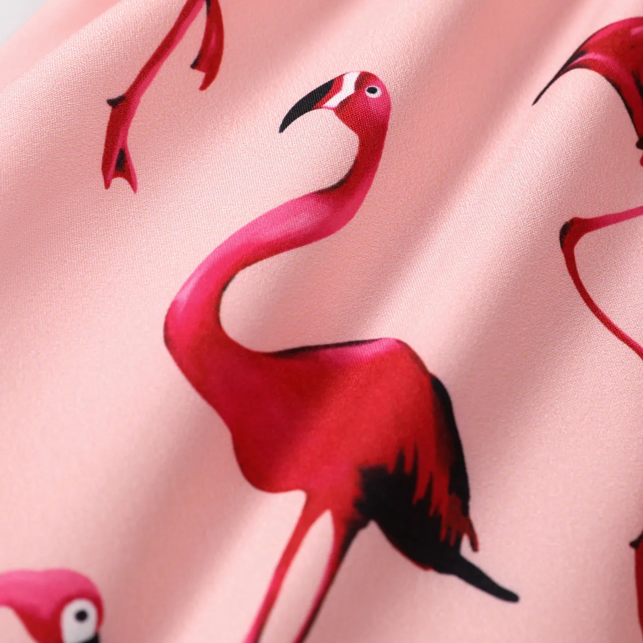 Kleinkinder Mädchen Tanktop Kindlich Flamingo Baby-Overalls rosa big image 1