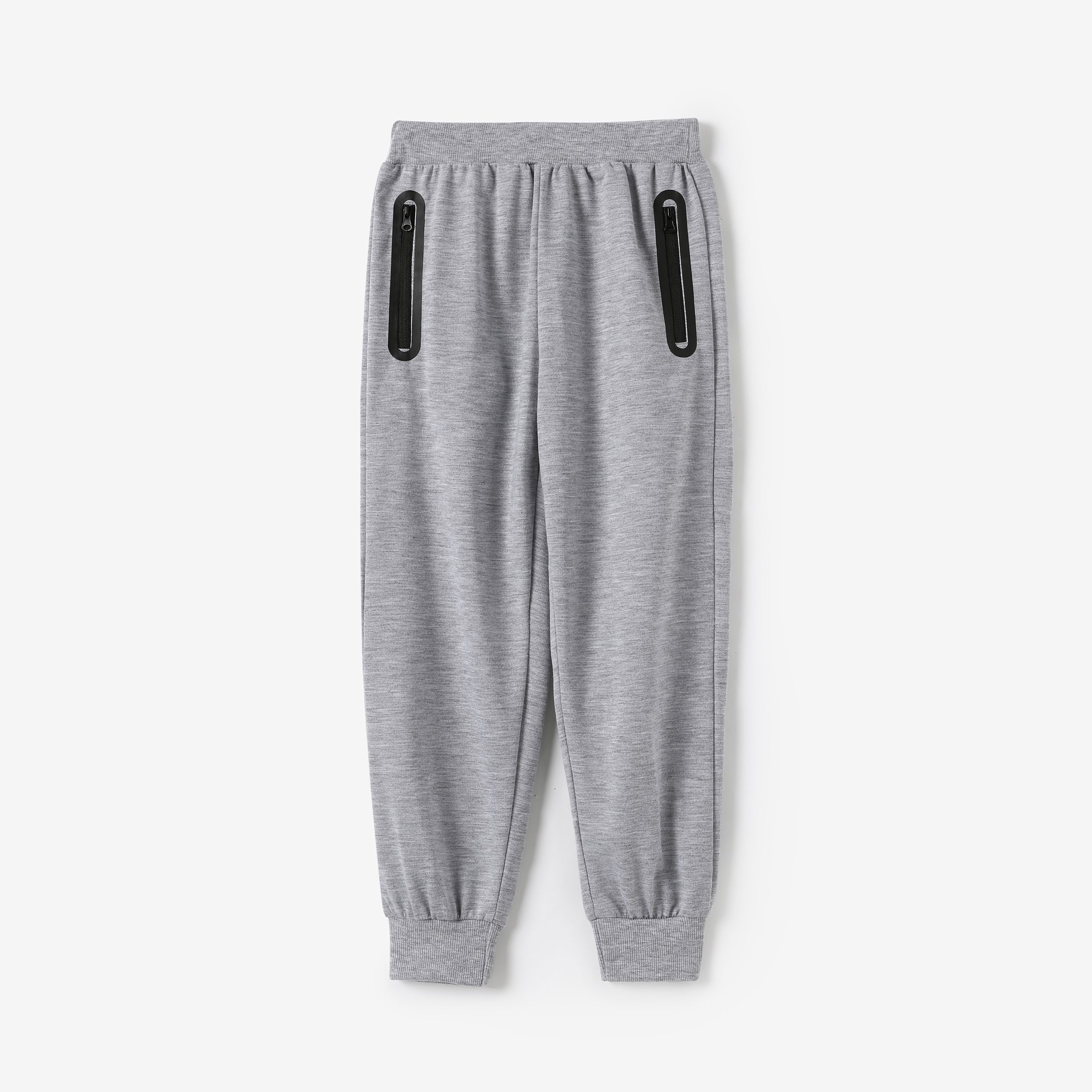 

Kid Boy Laser Print Zipper Design Elasticized Pants