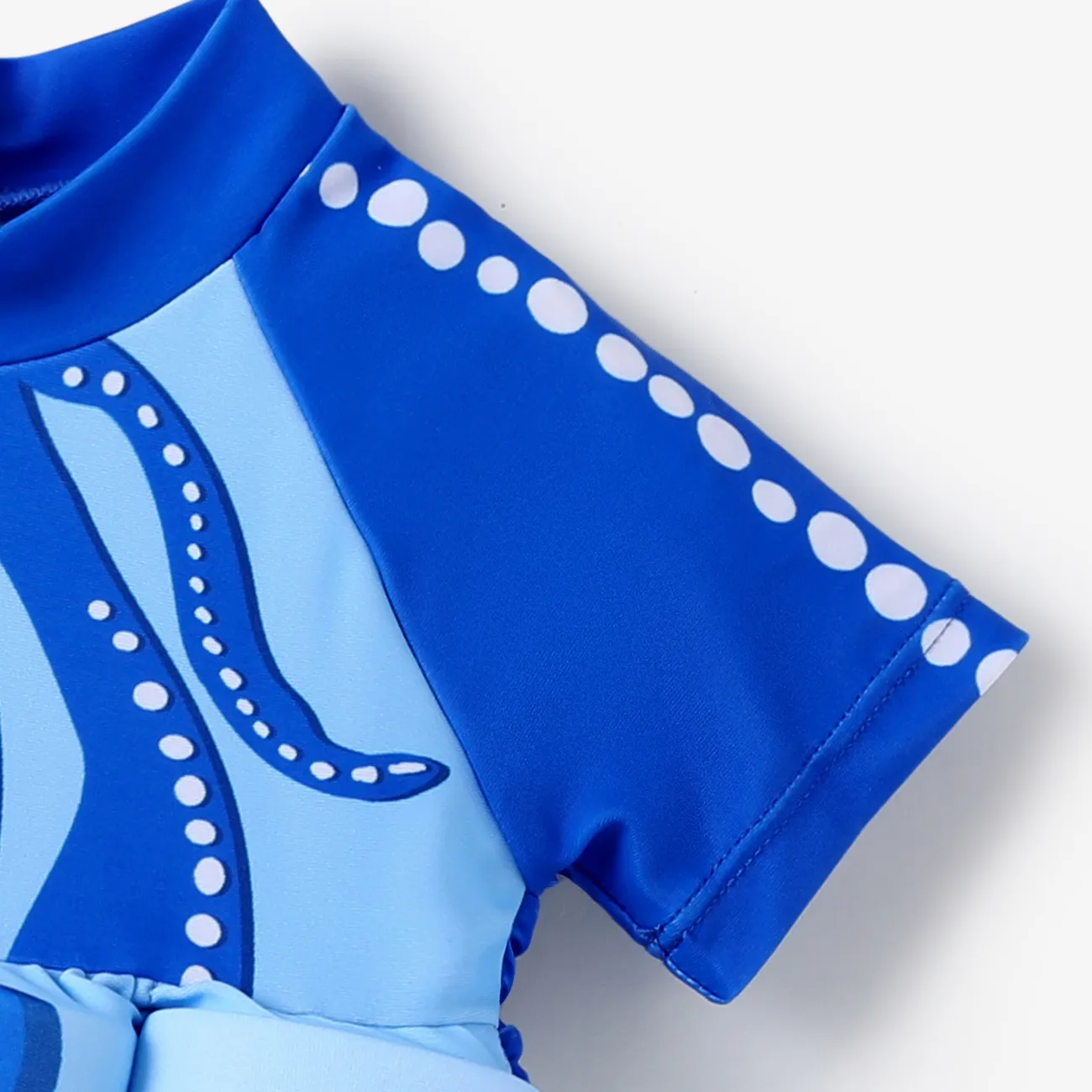 Bébé Garçon Couture de tissus Animaux marins Enfantin Manches courtes Maillots de bain Bleu big image 1