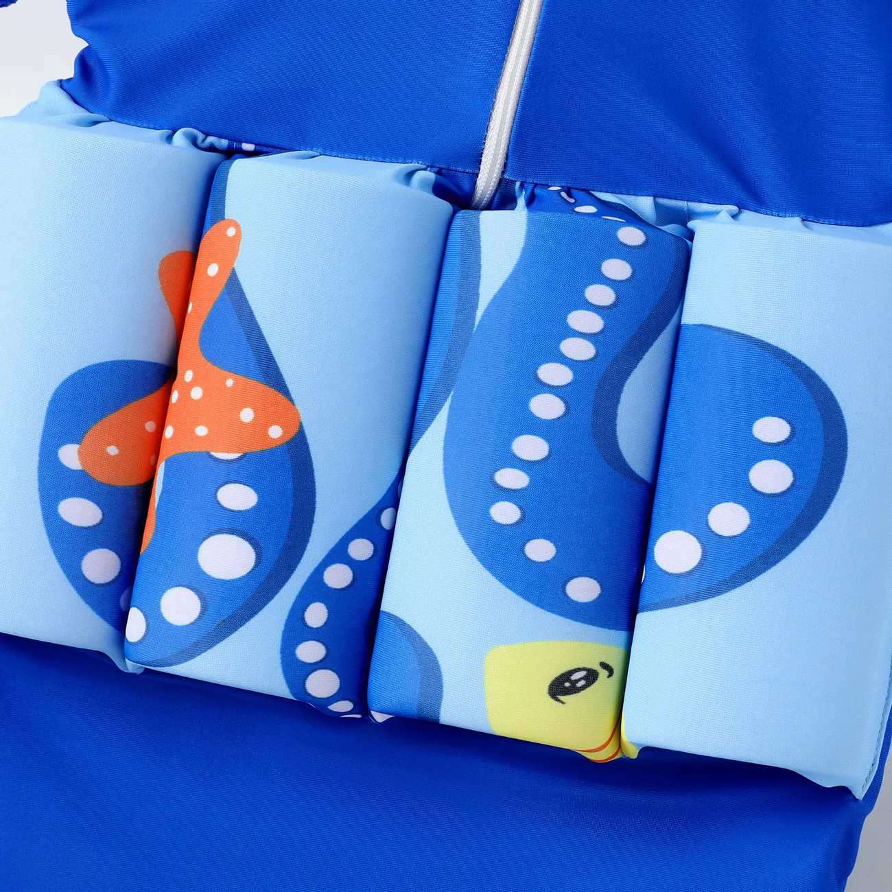 Neonato Ragazzo Cuciture in tessuto Animali marini Infantile Manica corta Costumi da bagno Blu big image 1