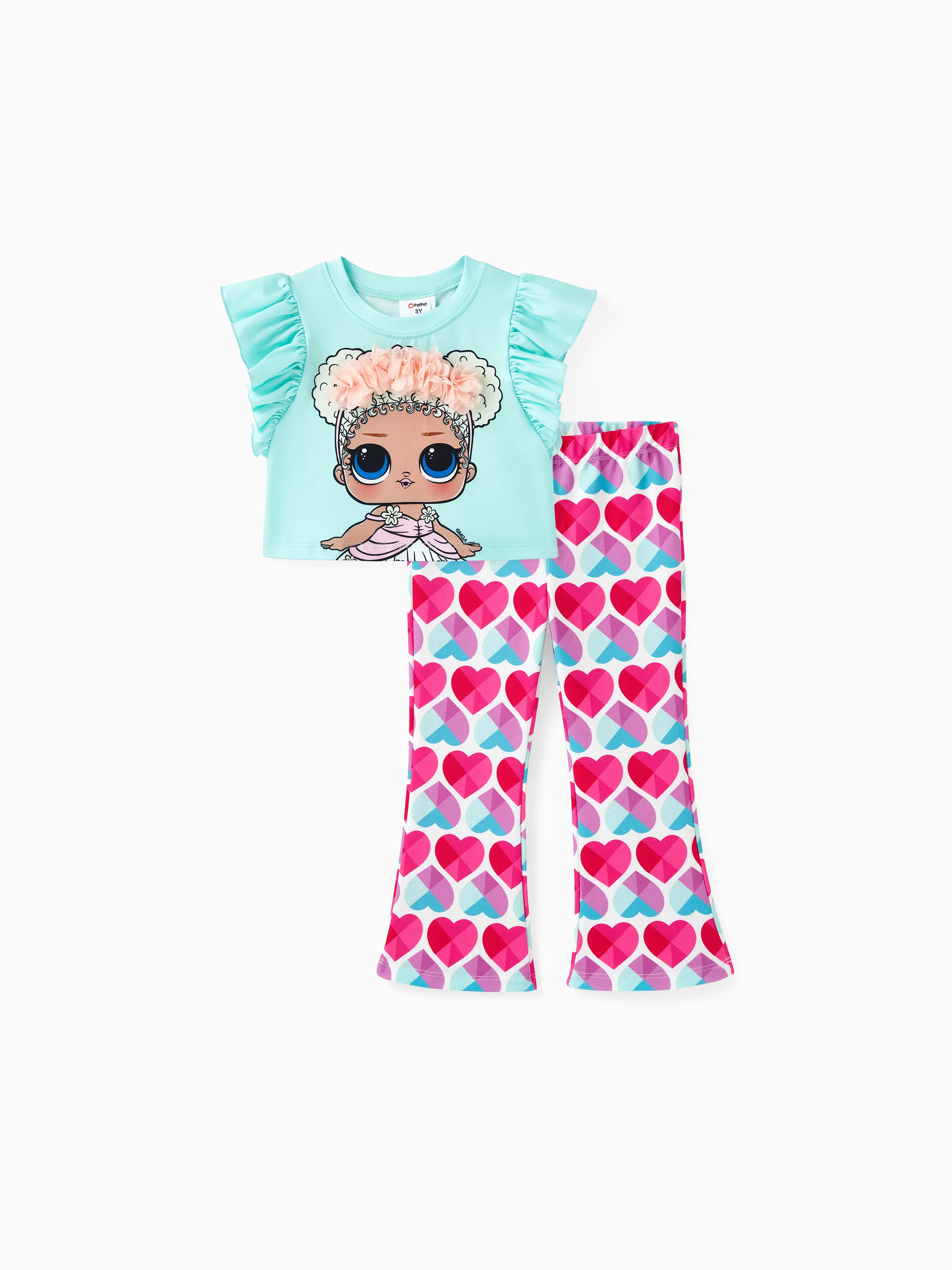 

L.O.L. SURPRISE!Toddler Girls Mother's Day 2pcs Character Print Tee and Checker Print Pants Set