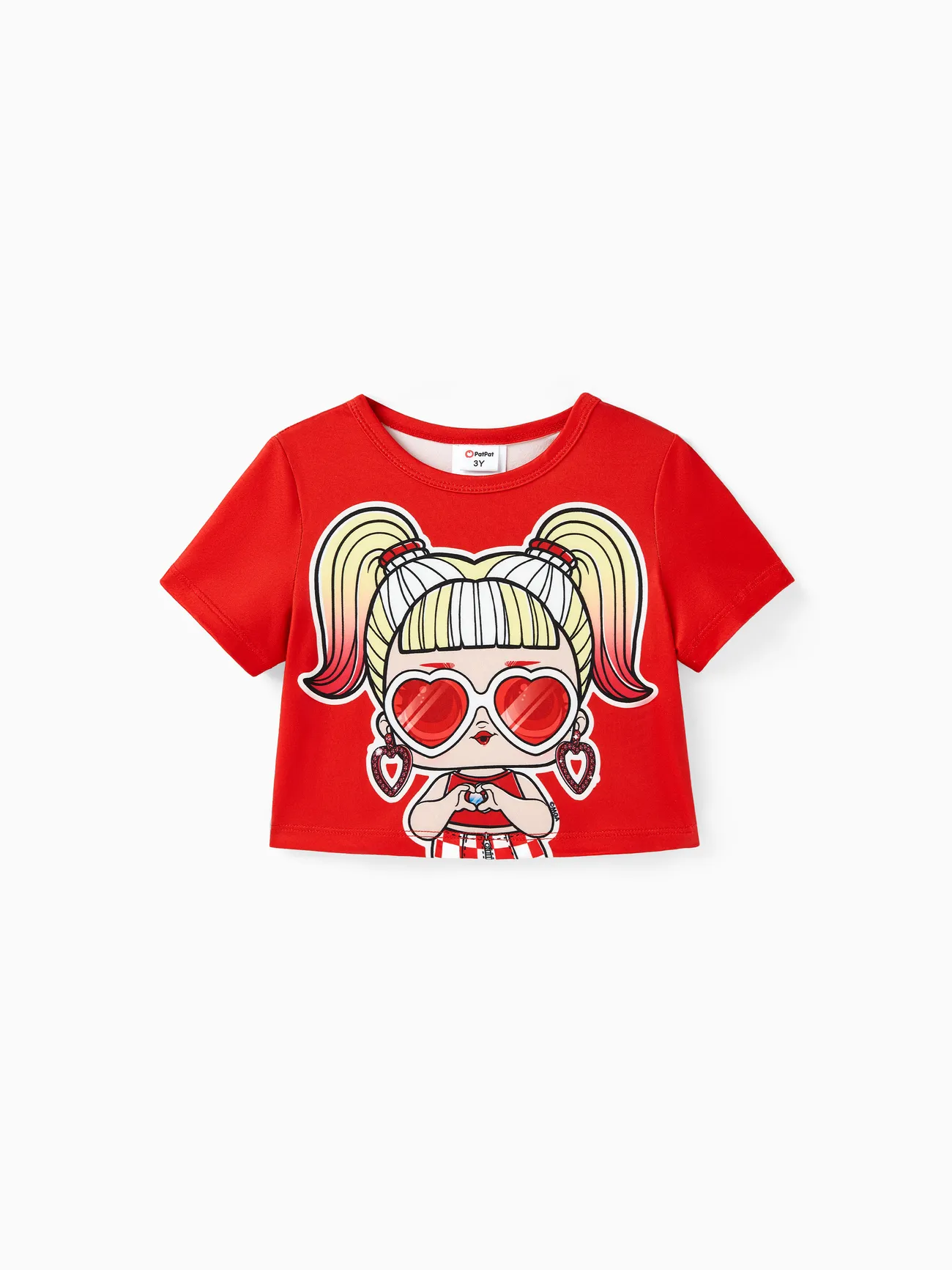 L.O.L. SURPRISE! Toddler Girl/Kid Girl Graphic Print Short-sleeve Tee and Skirt REDWHITE big image 1