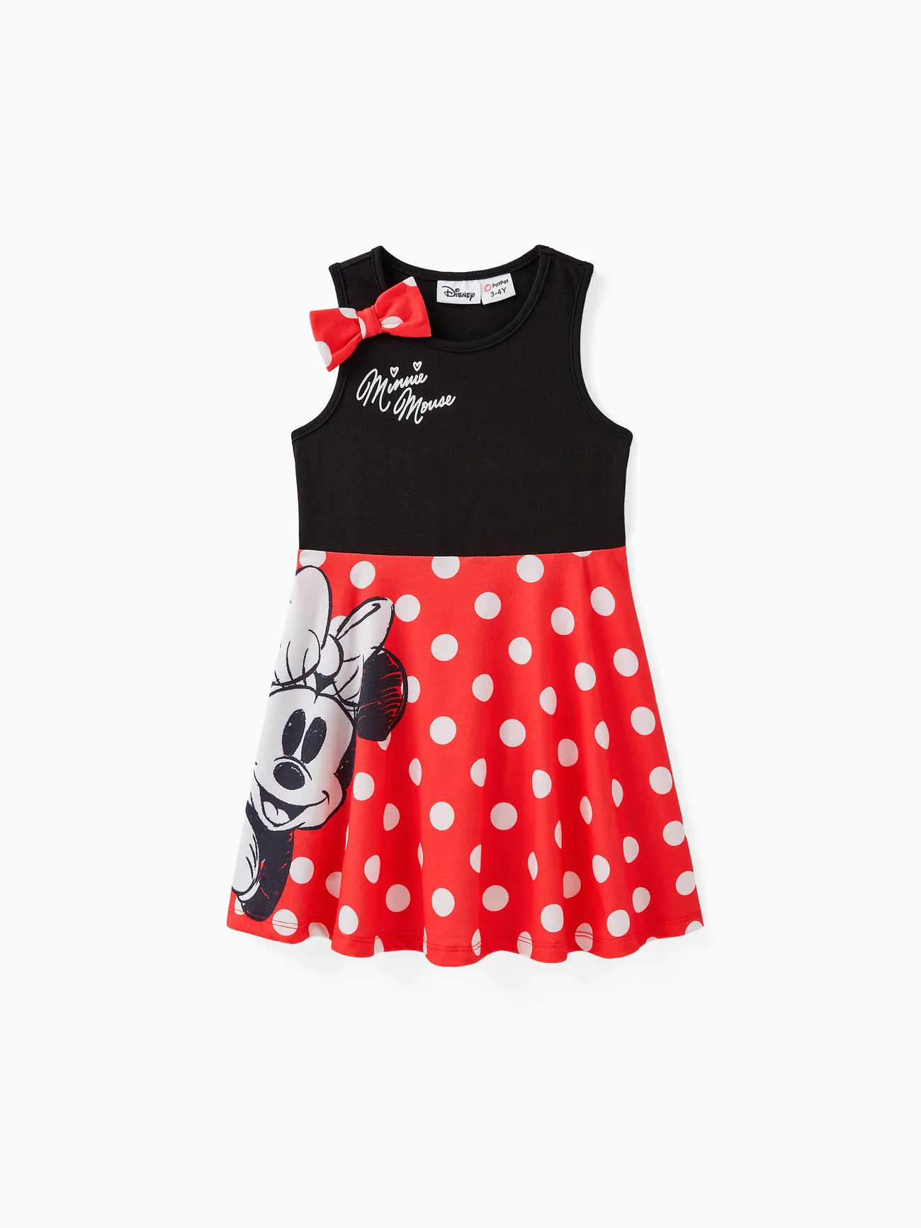 Disney Mickey and Friends Character & Polka Dots Print Naia™ Dresses for Mom and Me Red big image 1