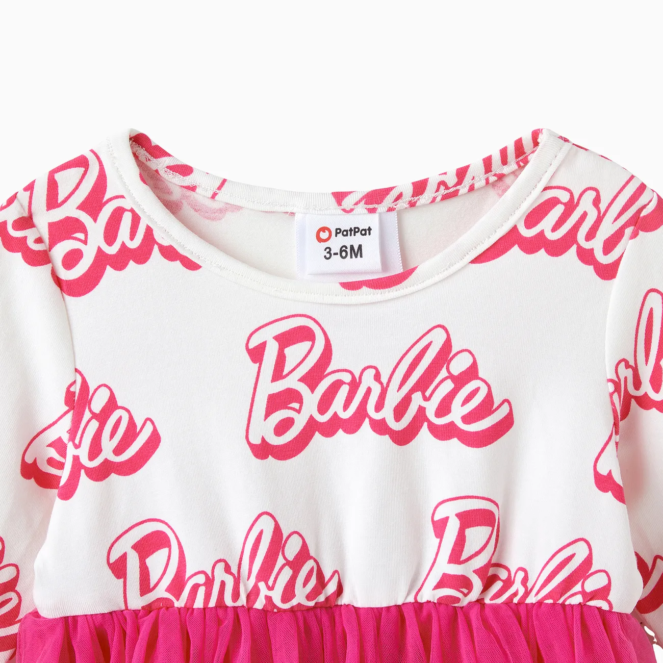 Barbie Baby Girl Cotton Letter Print Sesh Tutu Skirt  White big image 1