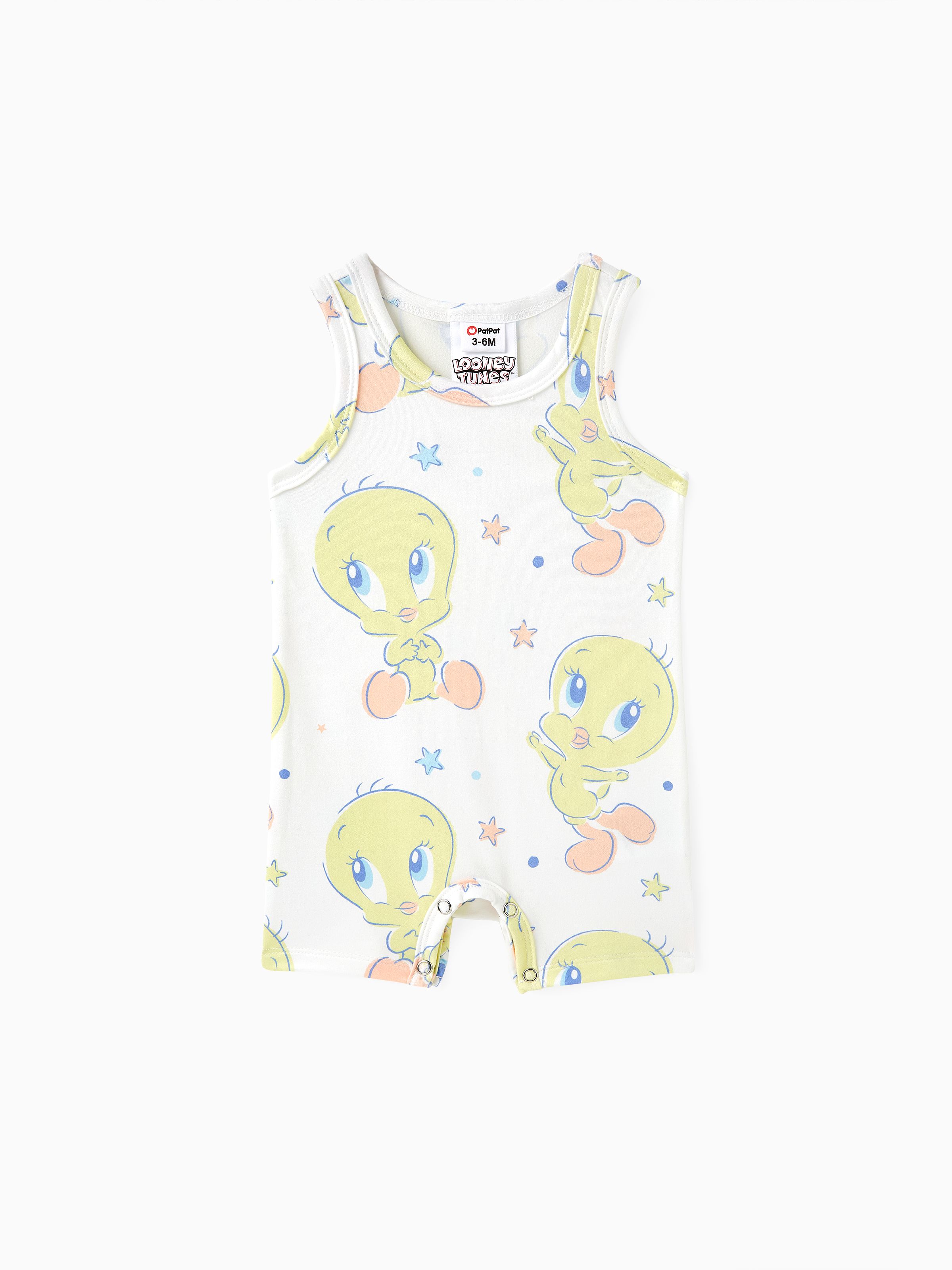 

Looney Tunes Baby Boy/Girl Star print Sleeveless Romper