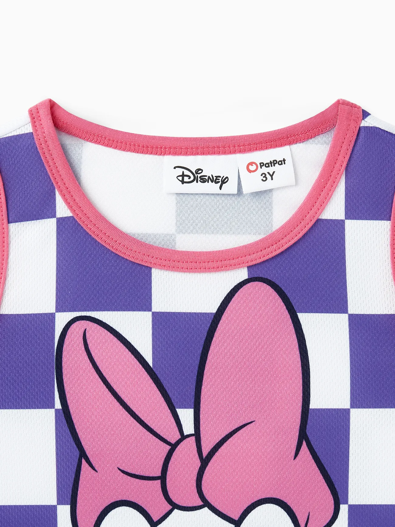 迪士尼米奇和朋友們 2 件裝幼兒/小女孩將死網格圖案運動背心和緊身褲套裝 紫色 big image 1