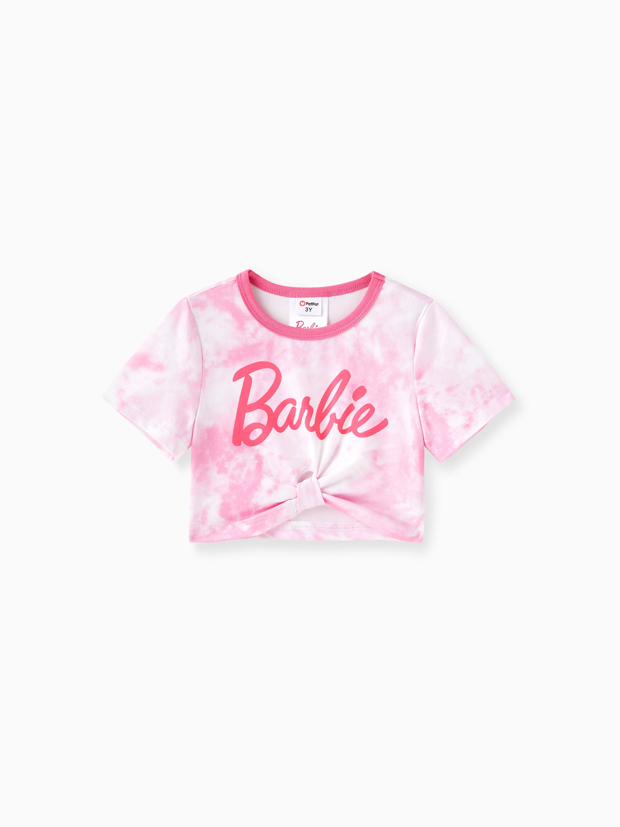 

Barbie 1pc Toddler/Kids Girls Alphabet Print Short-sleeve T-Shirt