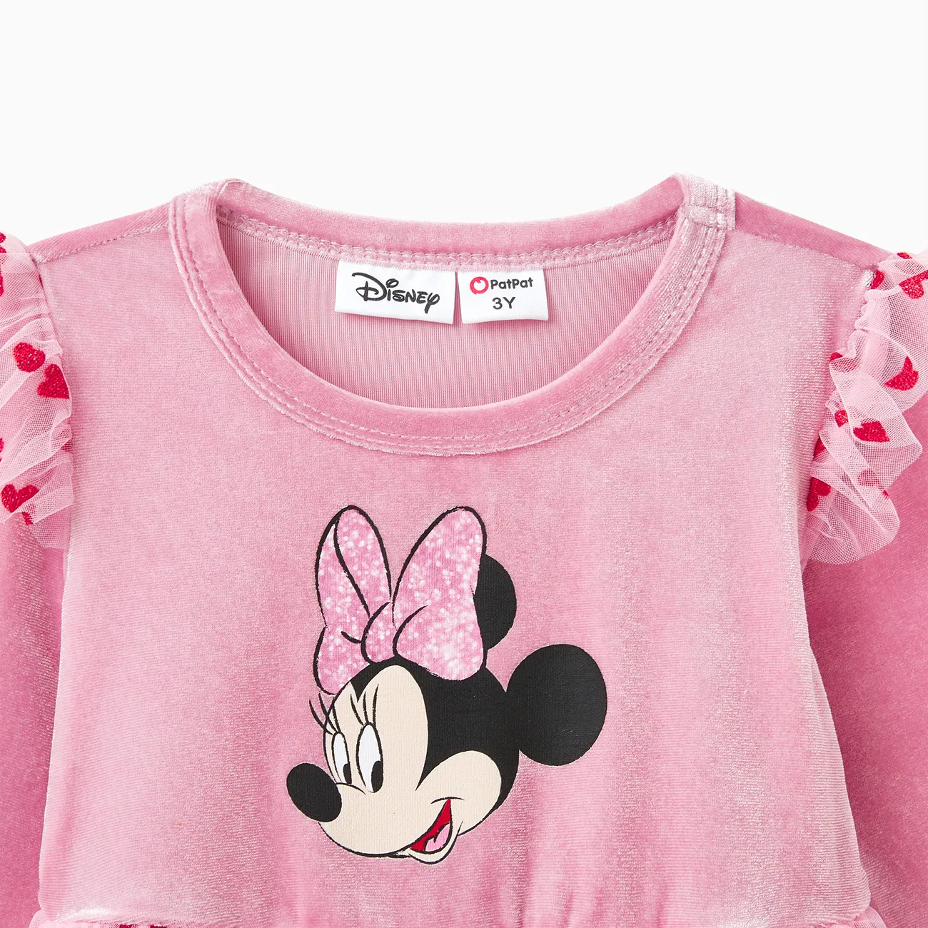 Disney Mickey and Friends Páscoa Criança Menina Costuras de tecido Bonito Vestidos Rosa big image 1