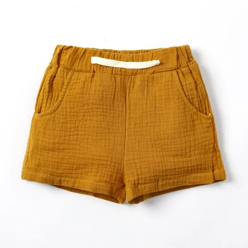Pantalones cortos casuales de color sólido de algodón para niño Pantalones de bebé