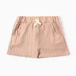 Baby Boy 100%Cotton Casual Solid Color Shorts Pants Khaki