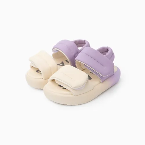  Toddler / Kid Girl Casual Color Block Open Toe Velcro Sandalias 