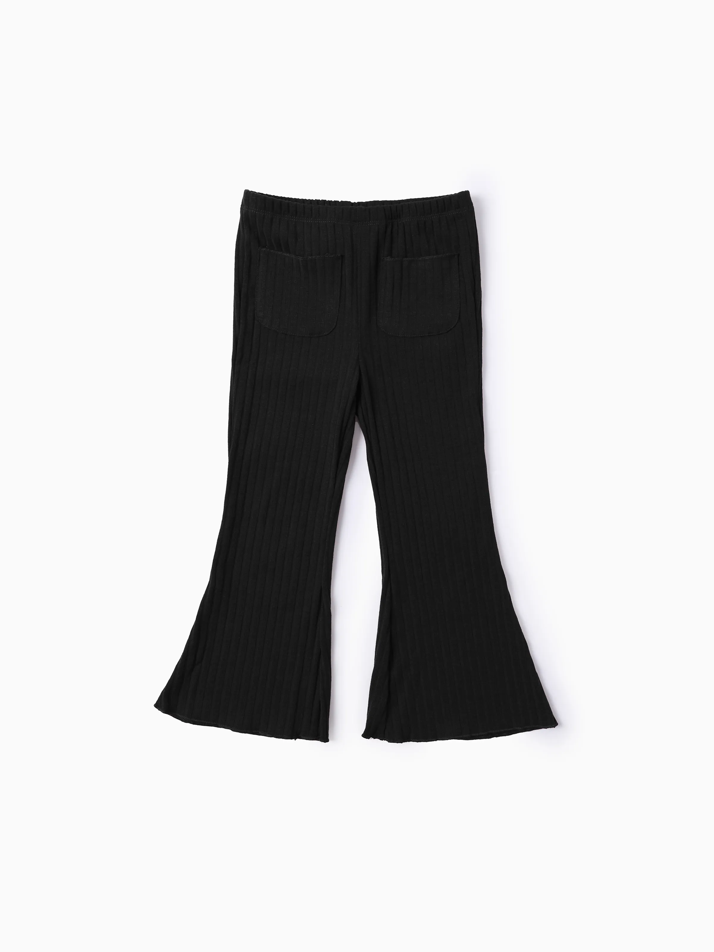 

Toddler Girl Basic Solid Ribbed Pants