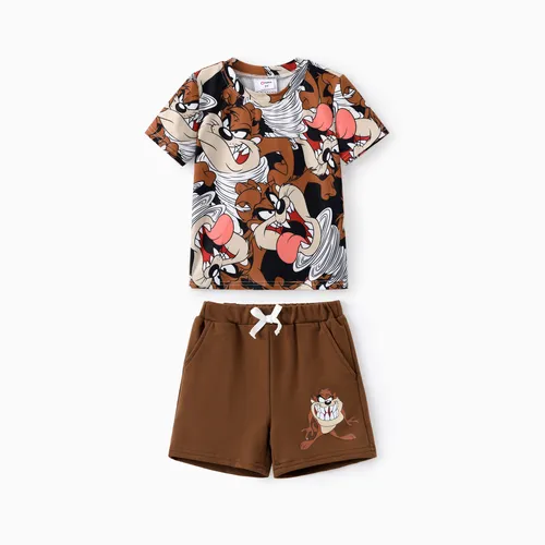 Looney Tunes Kleinkind Jungen 2-teiliges T-Shirt mit Charakterdruck und Shorts Set