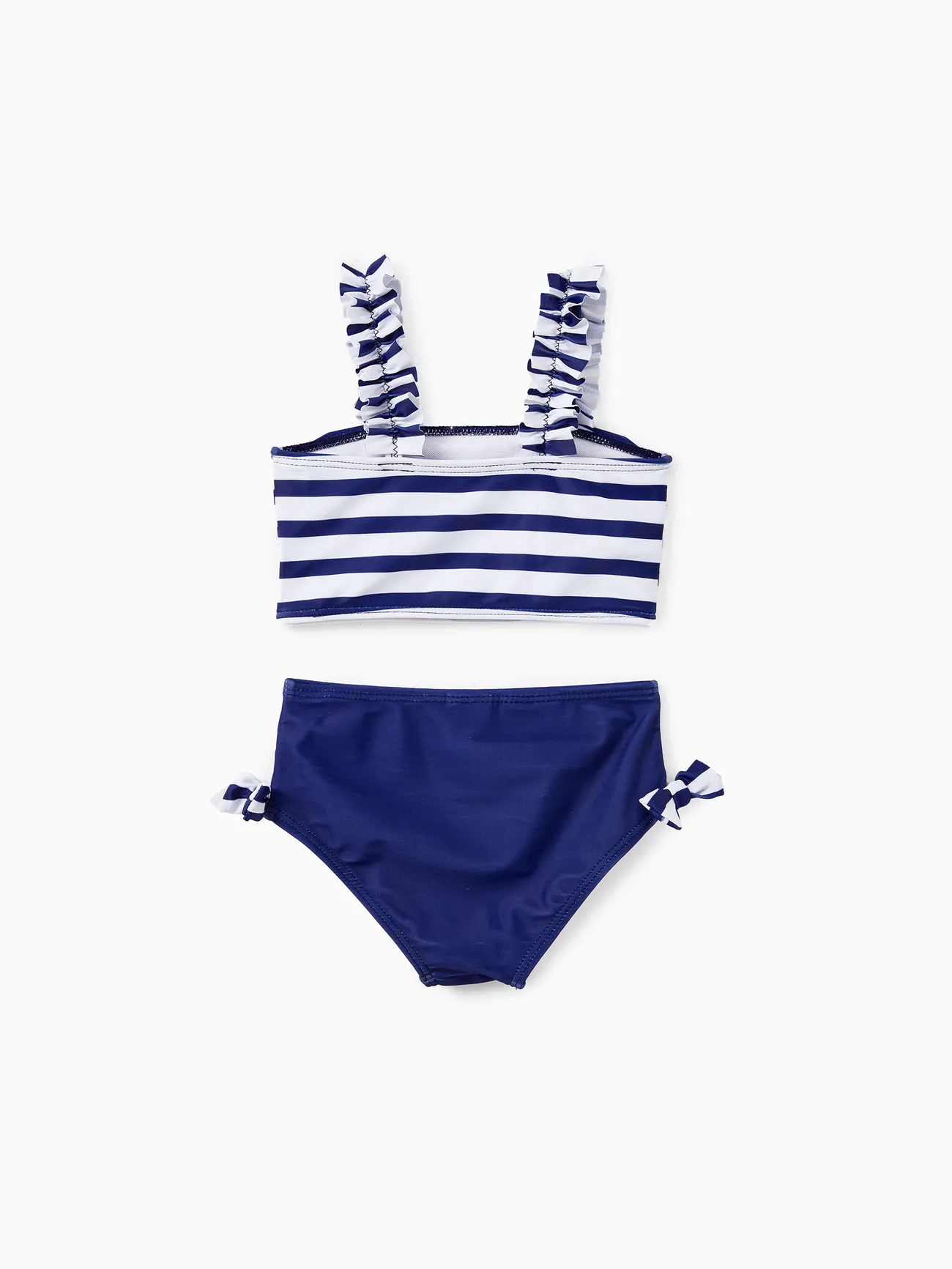 Disney Mickey and Friends Sibling Set Boys/Girls Character Stripped Swimsuit
 Dark Blue big image 1