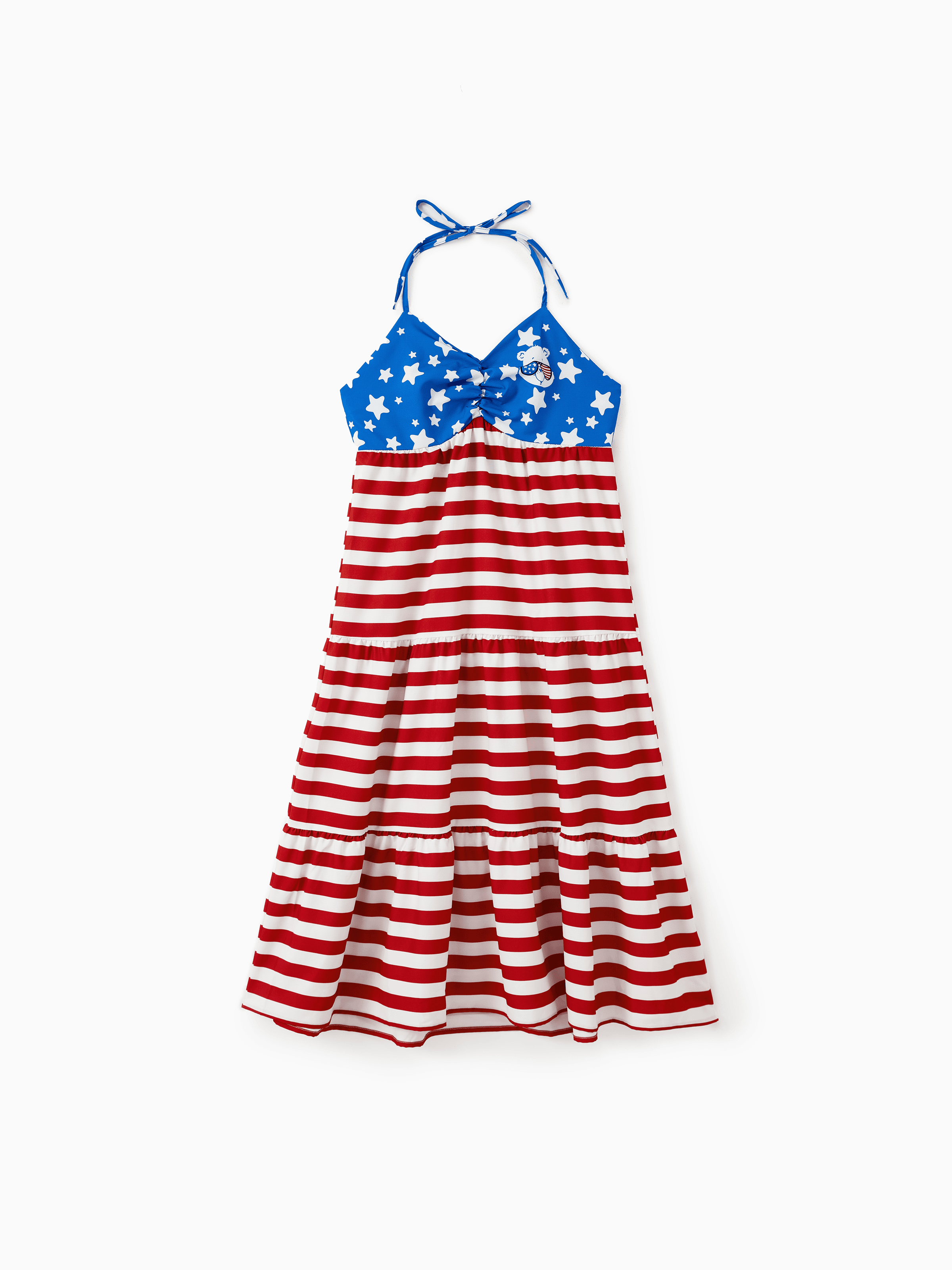 

Care Bears Family Matching Independence Day Character Striped Print Tee/Sleeveless Dress