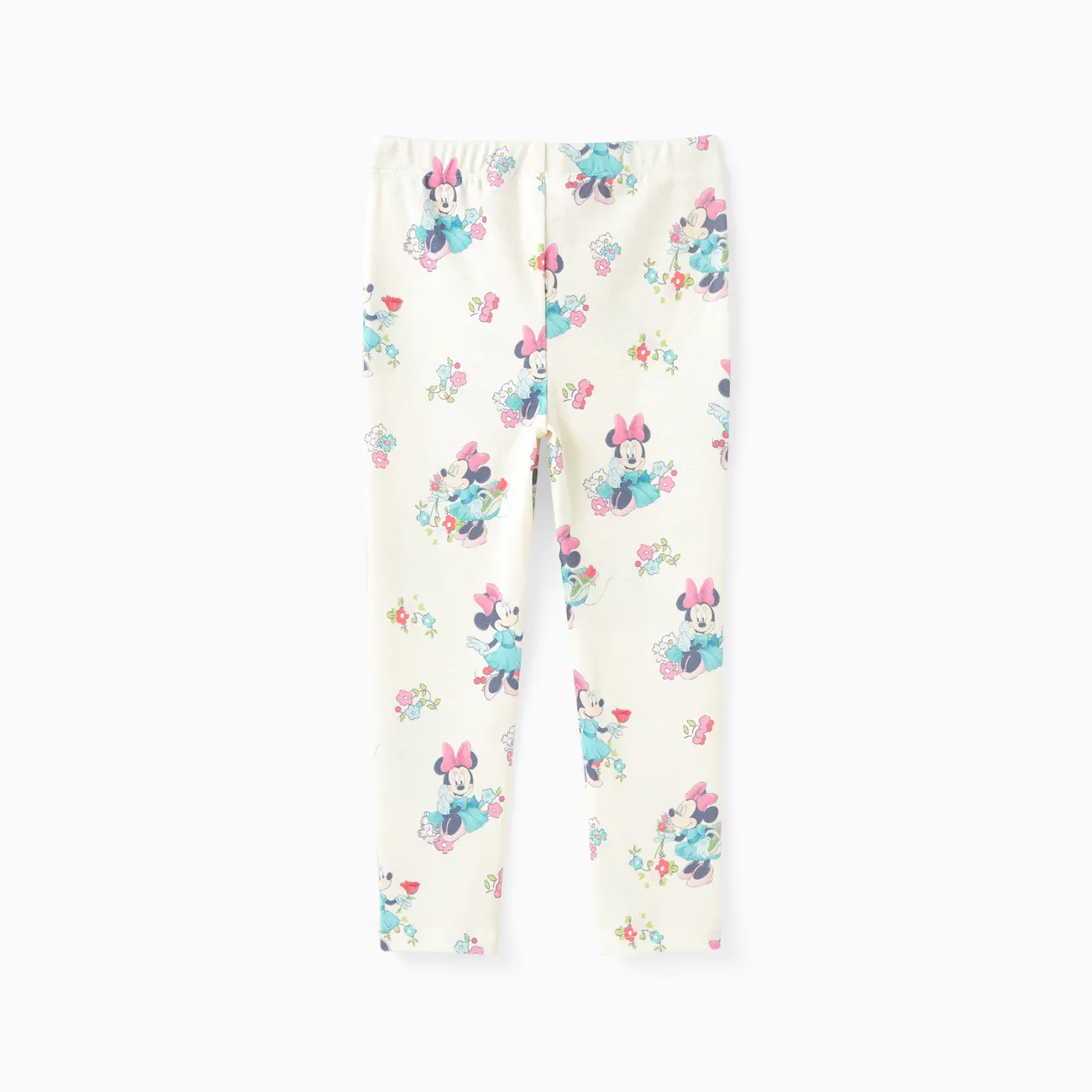 Disney Mickey and Friends Toddler Girl Floral Print Leggings Apricot big image 1