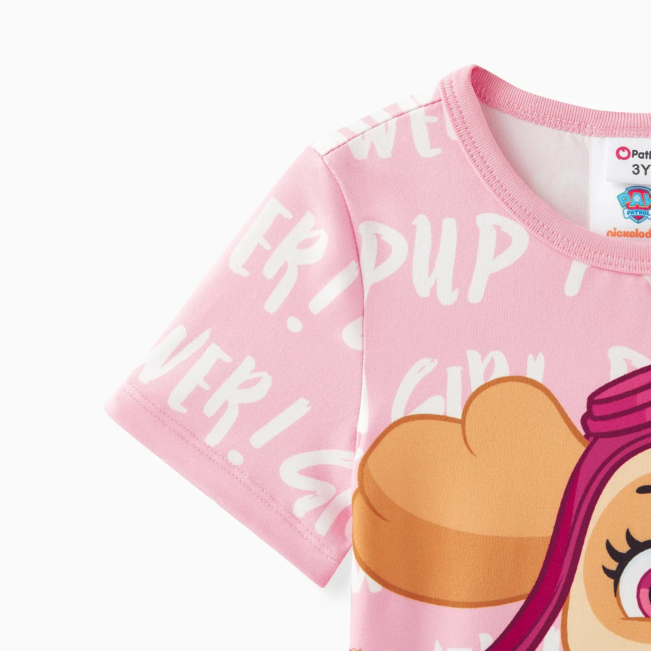 PAW Patrol Toddler Girls/Boys 1pc Character Doodle Print T-shirt
 Pink big image 1