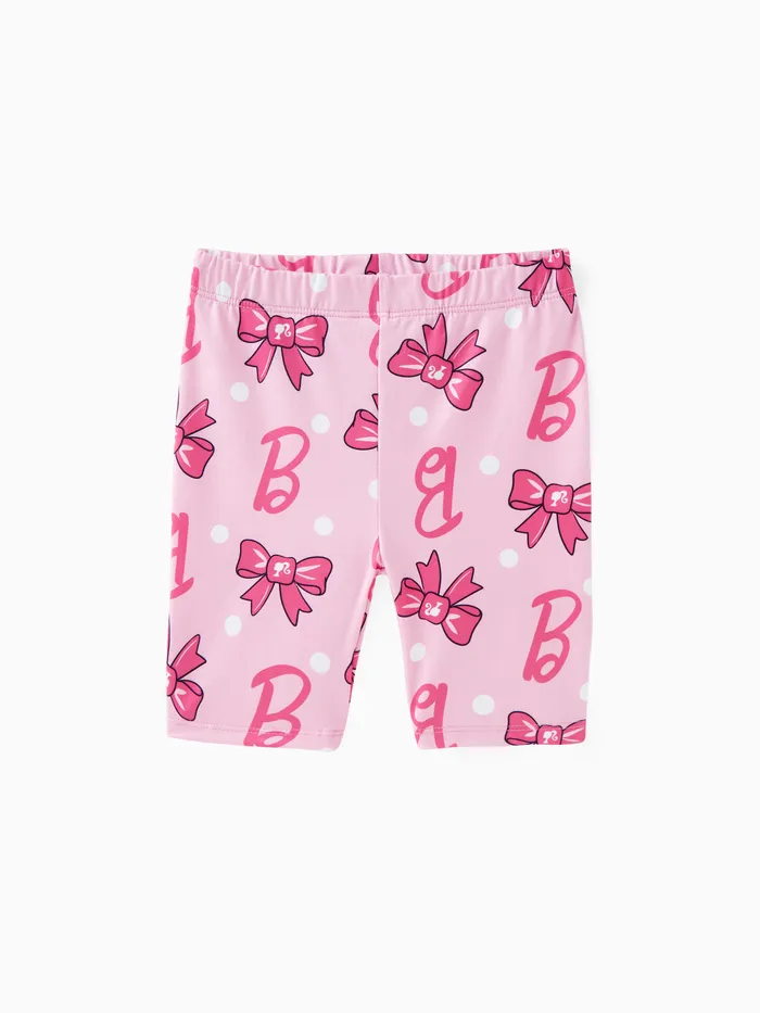 Barbie 1pc Toddler / Kids Girls Bowknot Print Leggings
