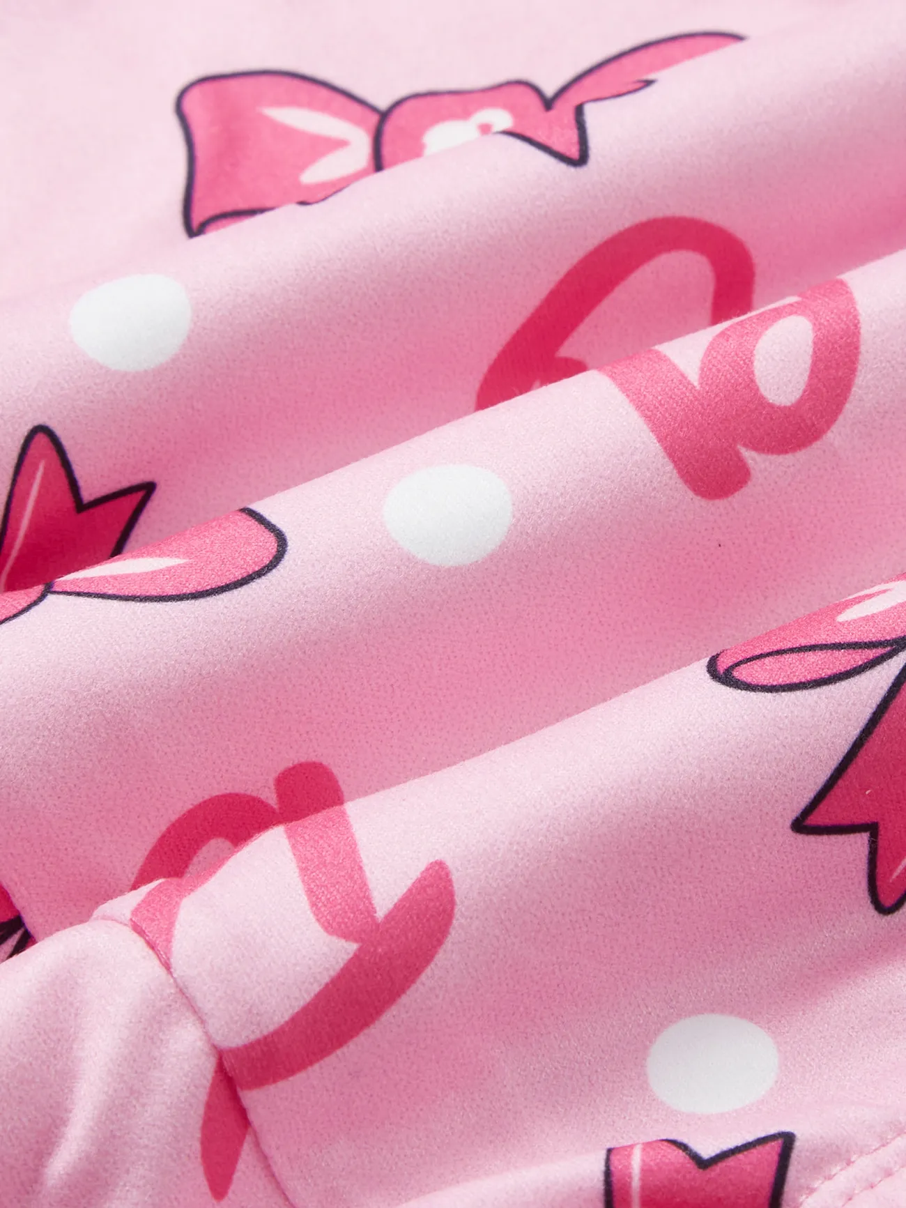 Barbie 1pc Toddler/Kids Girls Bowknot Print Leggings
 Pink big image 1