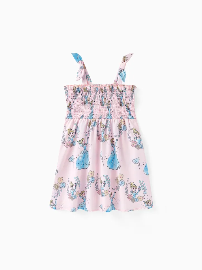 Disney Princesa Ariel/Belle/Branca de Neve1pc Toddler Girls Personagem Print Vestido Floral
