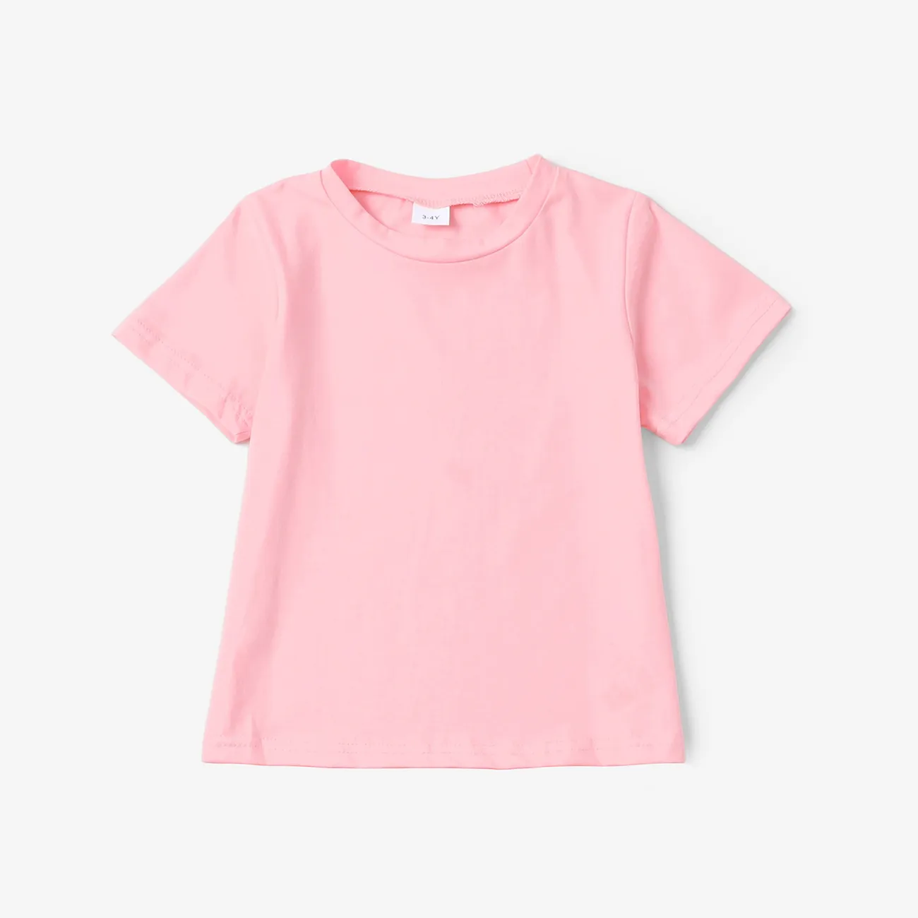 2 pièces Enfant en bas âge Unisexe Basique ensembles de t-shirts Rose big image 1