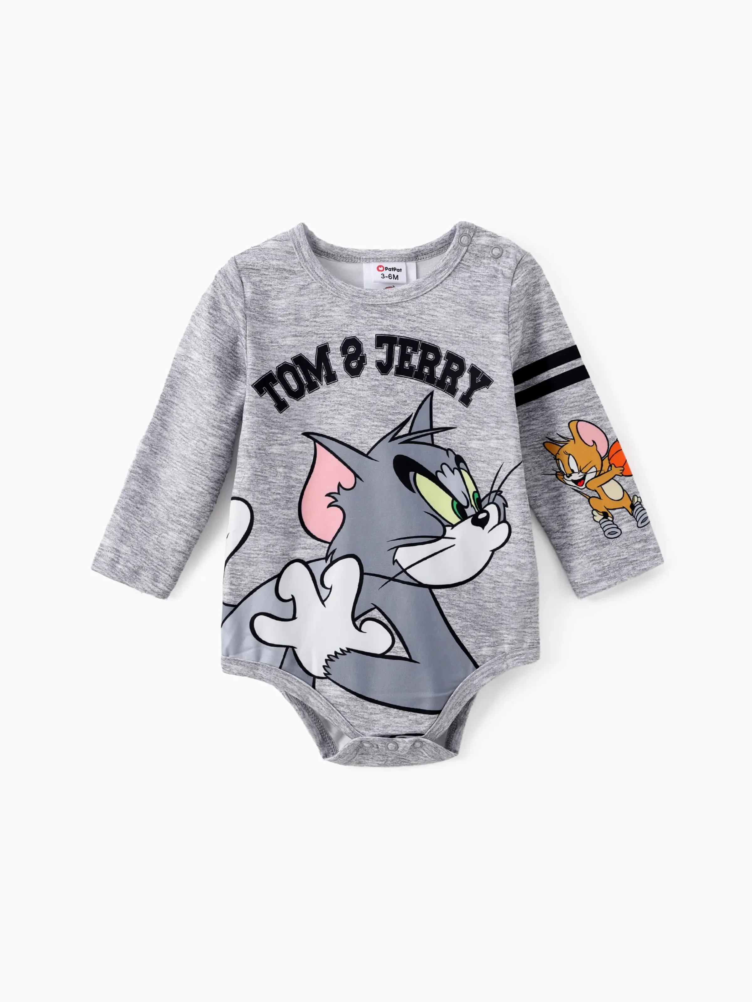 

Tom and Jerry Baby Boy Character Print Long-sleeve Bodysuit