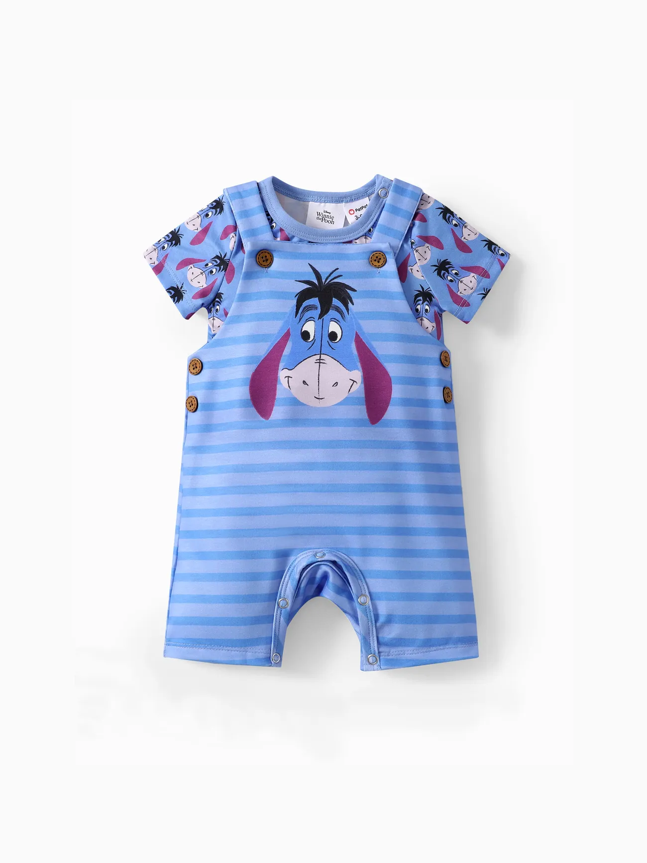 

Disney Winnie the Pooh Baby Boys/Girls 2pcs Naia™ Character All-over Print Tee with Striped Overall Set