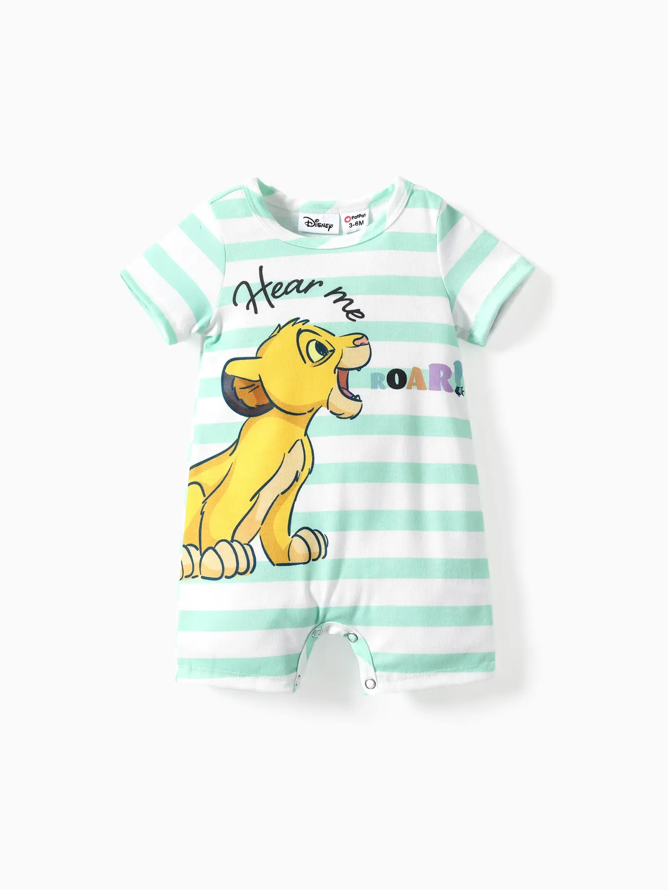 Disney Lion King Bebé Niño/Niña Simba 1pc Naia™ Jungle Print Pelele a Rayas